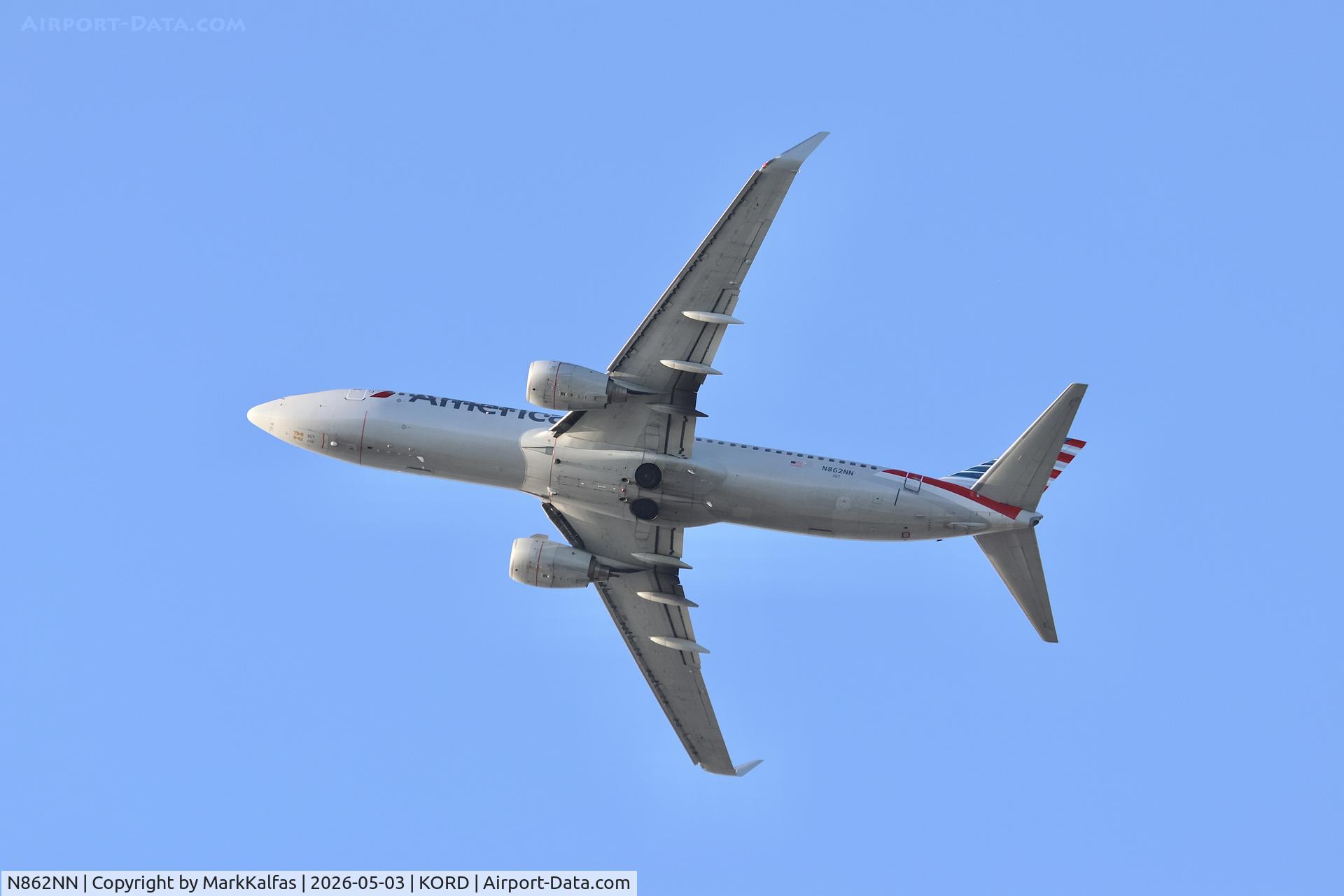 N862NN, 2010 Boeing 737-823, c/n 30905, B738 American Airlines Boeing 737-823 N862NN  departing 28R KORD