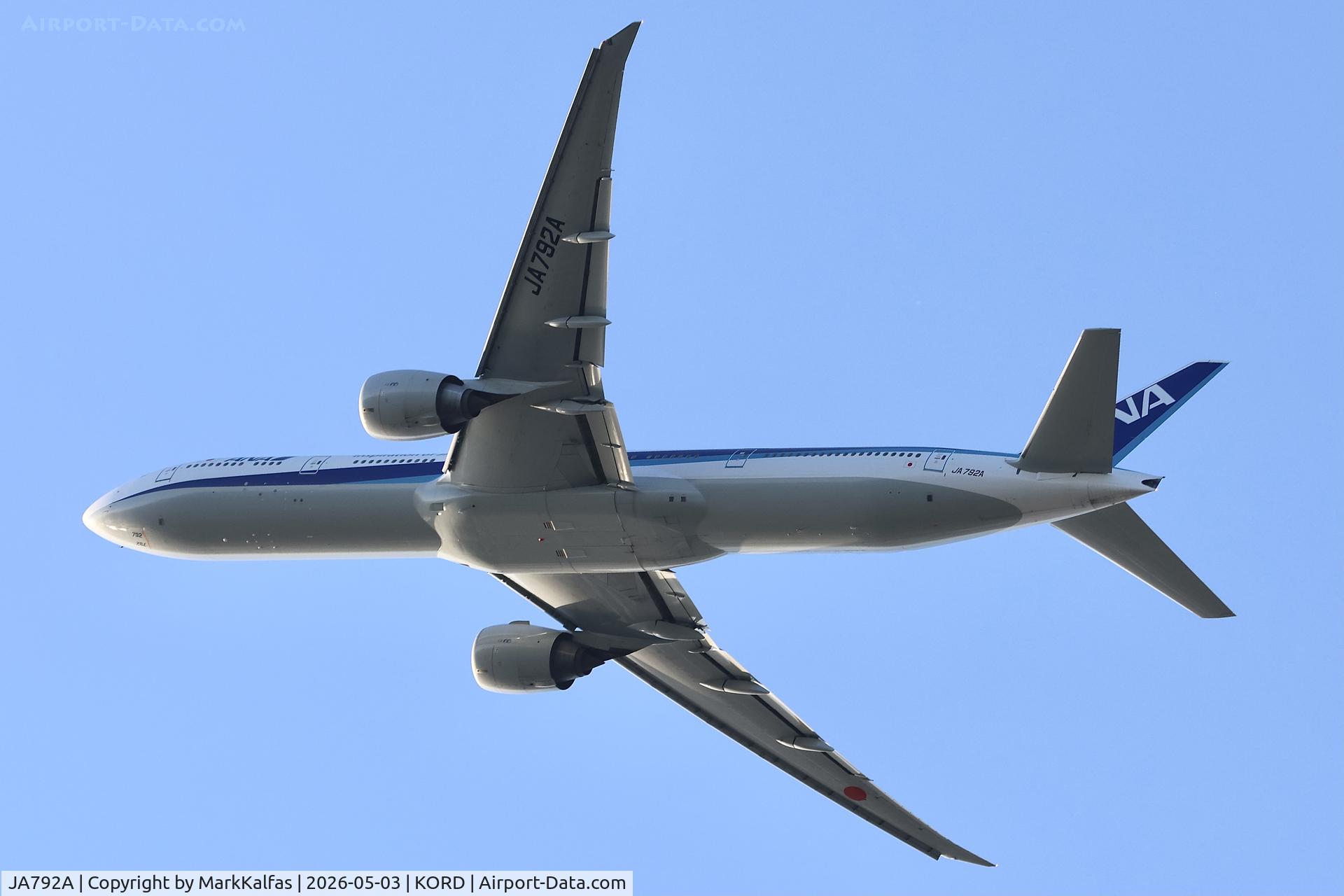 JA792A, 2015 Boeing 777-381/ER, c/n 60381, B77L ANA  Boeing 777-381/ER JA792A departing 28R KORD