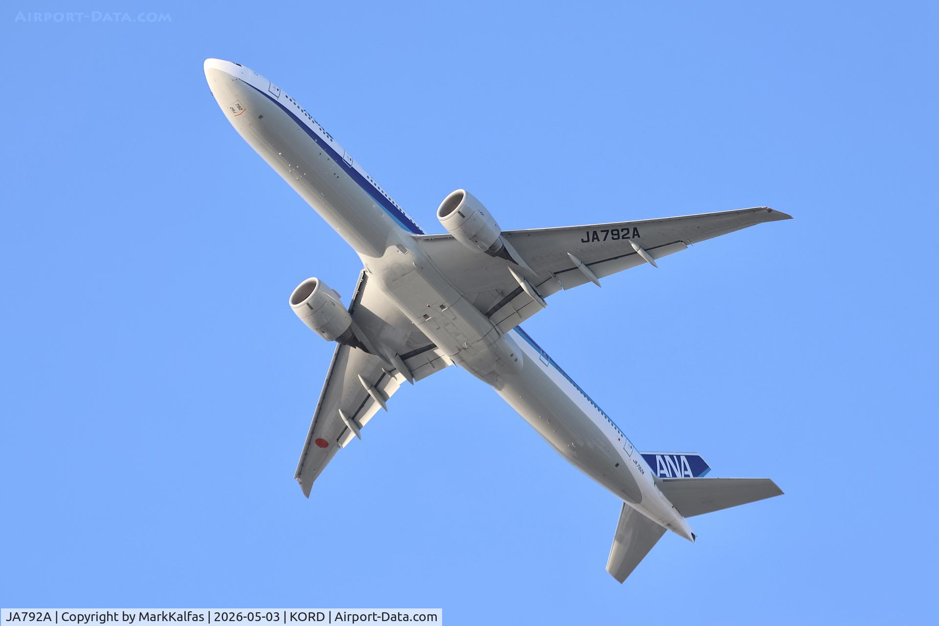 JA792A, 2015 Boeing 777-381/ER, c/n 60381, B77L ANA  Boeing 777-381/ER JA792A departing 28R KORD