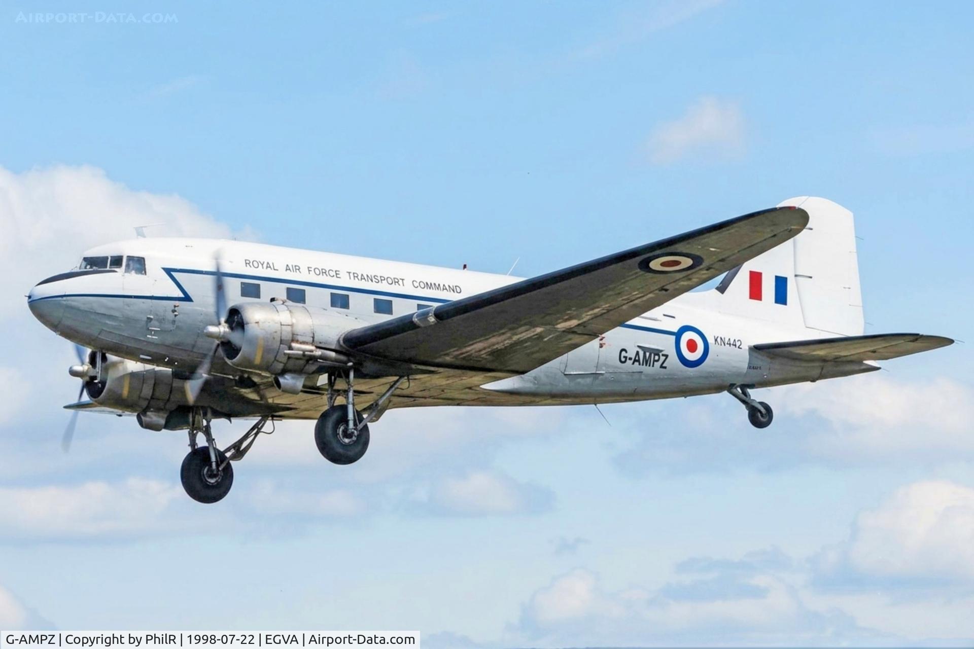 G-AMPZ, 1944 Douglas C-47B Dakota 4 (DC-3), c/n 16124/32872, G-AMPZ KN442 1944 Douglas C-47 Dakota Air Atlantique RAF RIAT 
