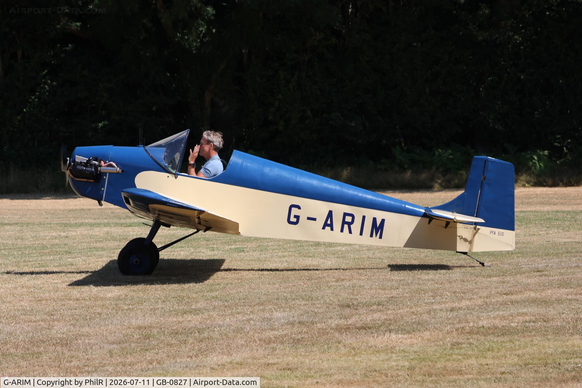 G-ARIM, 1996 Druine D.31 Turbulent, c/n PFA 510, G-ARIM 1996 Druine D.31 Turbulent West Tisted Fly In 

