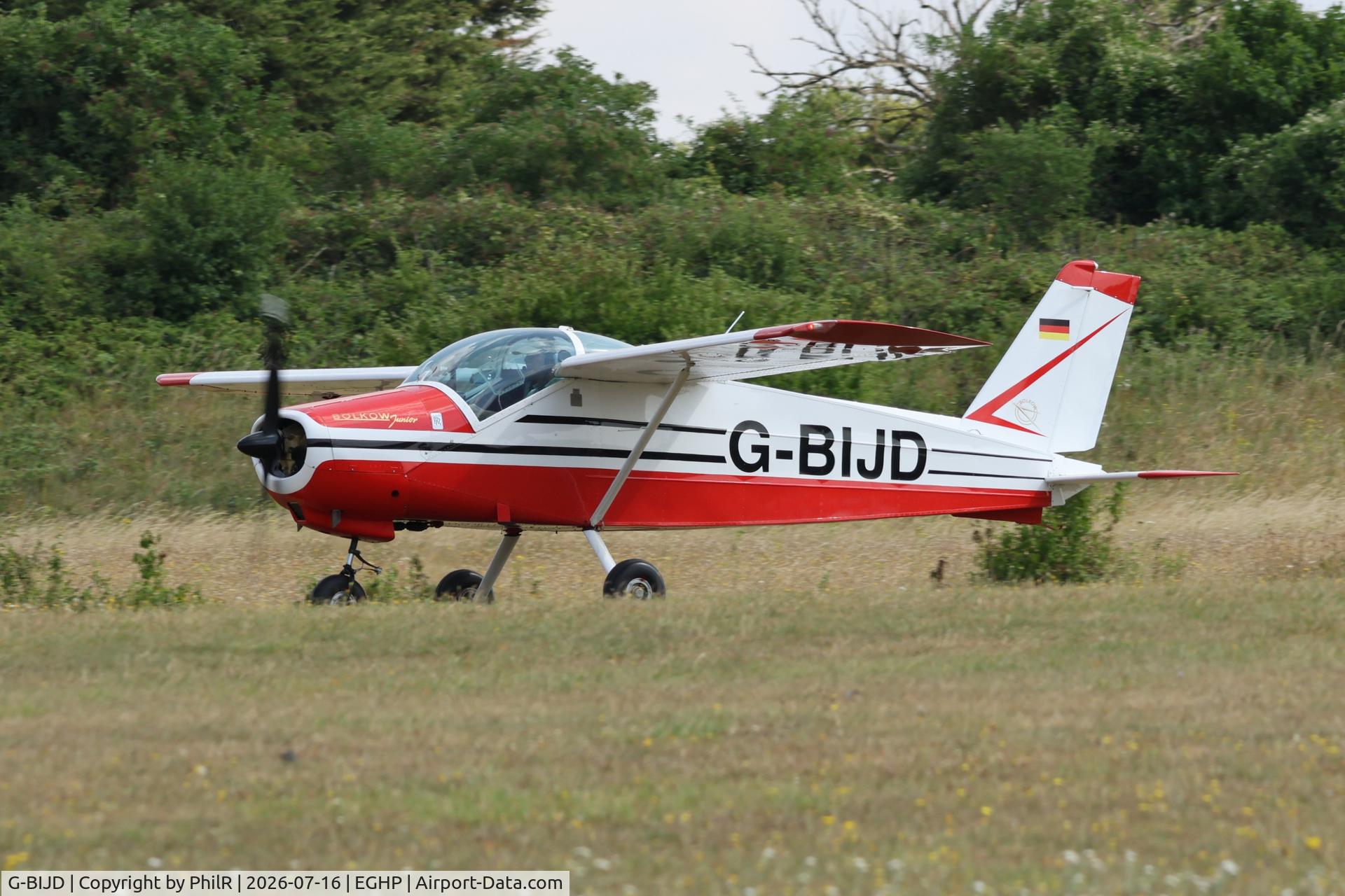 G-BIJD, 1967 Bolkow Bo-208C Junior, c/n 636, G-BIJD 1967 Bolkow BO 208C Junior Popham Fly In 
