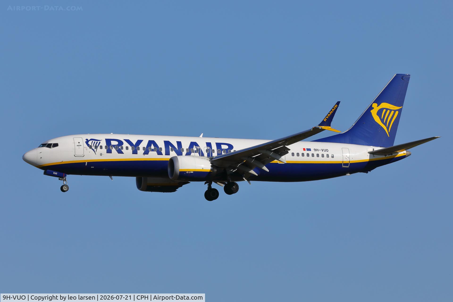 9H-VUO, 2021 Boeing 737-8-200 MAX, c/n 65884 l/n 8132, Copenhagen 21.7.2026