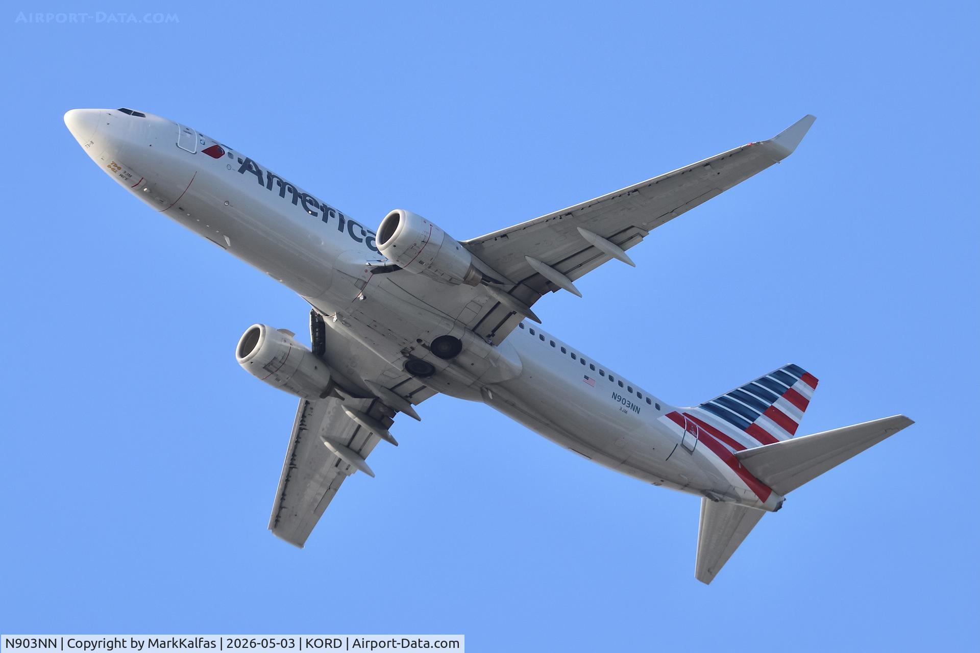 Aircraft N903NN, 2012 Boeing 737-823, c/n 31153 l/n 4183, B738 American Boeing 737-823, N903NN departing 28R KORD, at KORD, photo by MarkKalfas