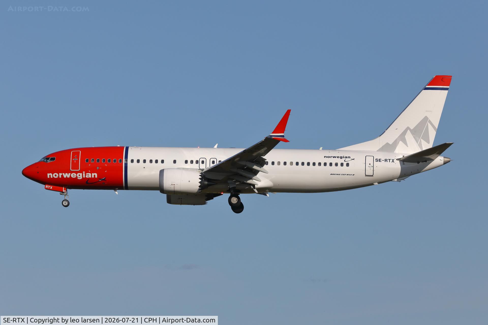 SE-RTX, 2025 Boeing 737-8 MAX, c/n 43622 l/n 9201, Copenhagen 21.7.2026