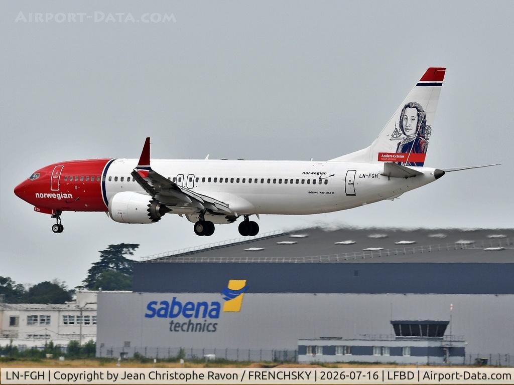 LN-FGH, 2022 Boeing 737-8 MAX, c/n 43354 l/n 8227, Oslo (OSL)	Bordeaux (BOD)	DY1452