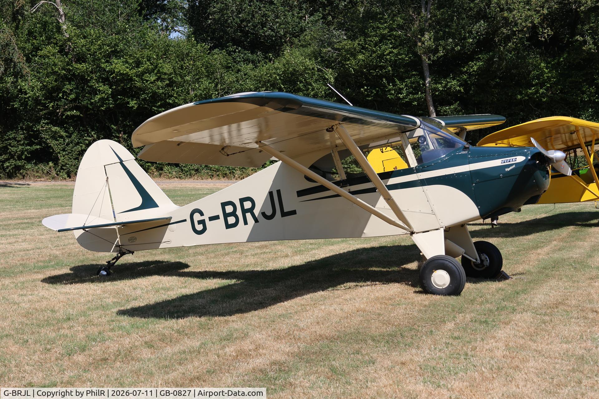 G-BRJL, 1948 Piper PA-15 Vagabond Vagabond, c/n 15-157, G-BRJL 1948 Piper PA-15 Vagabond West Tisted Fly In 
