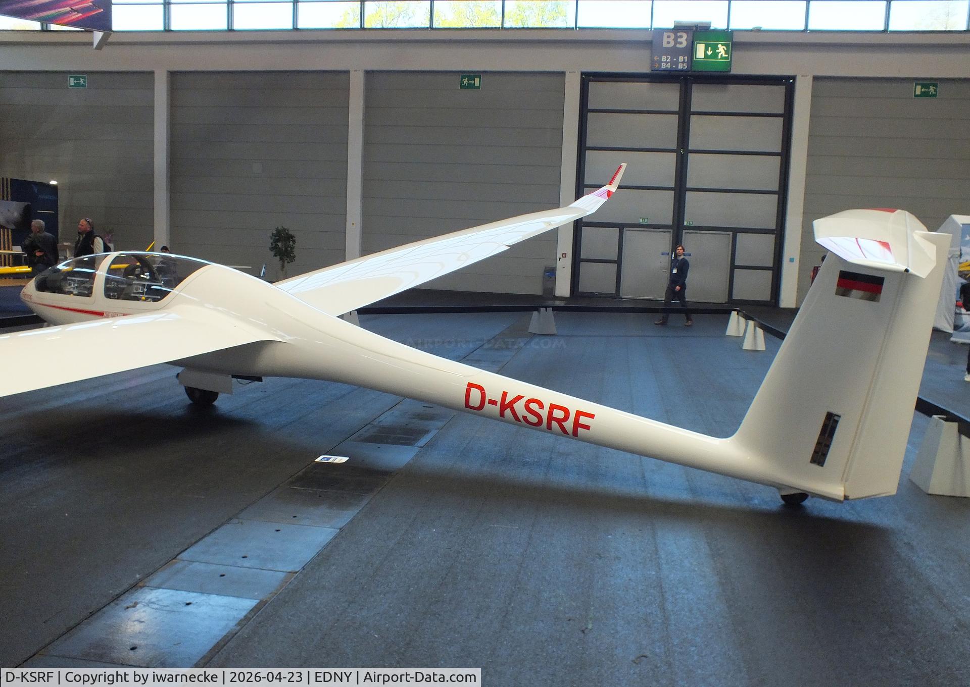 D-KSRF, Dg Flugzeugbau DG-1001M, c/n 10-219M25, DG Flugzeugbau DG-1001M at the AERO 2026, Friedrichshafen
