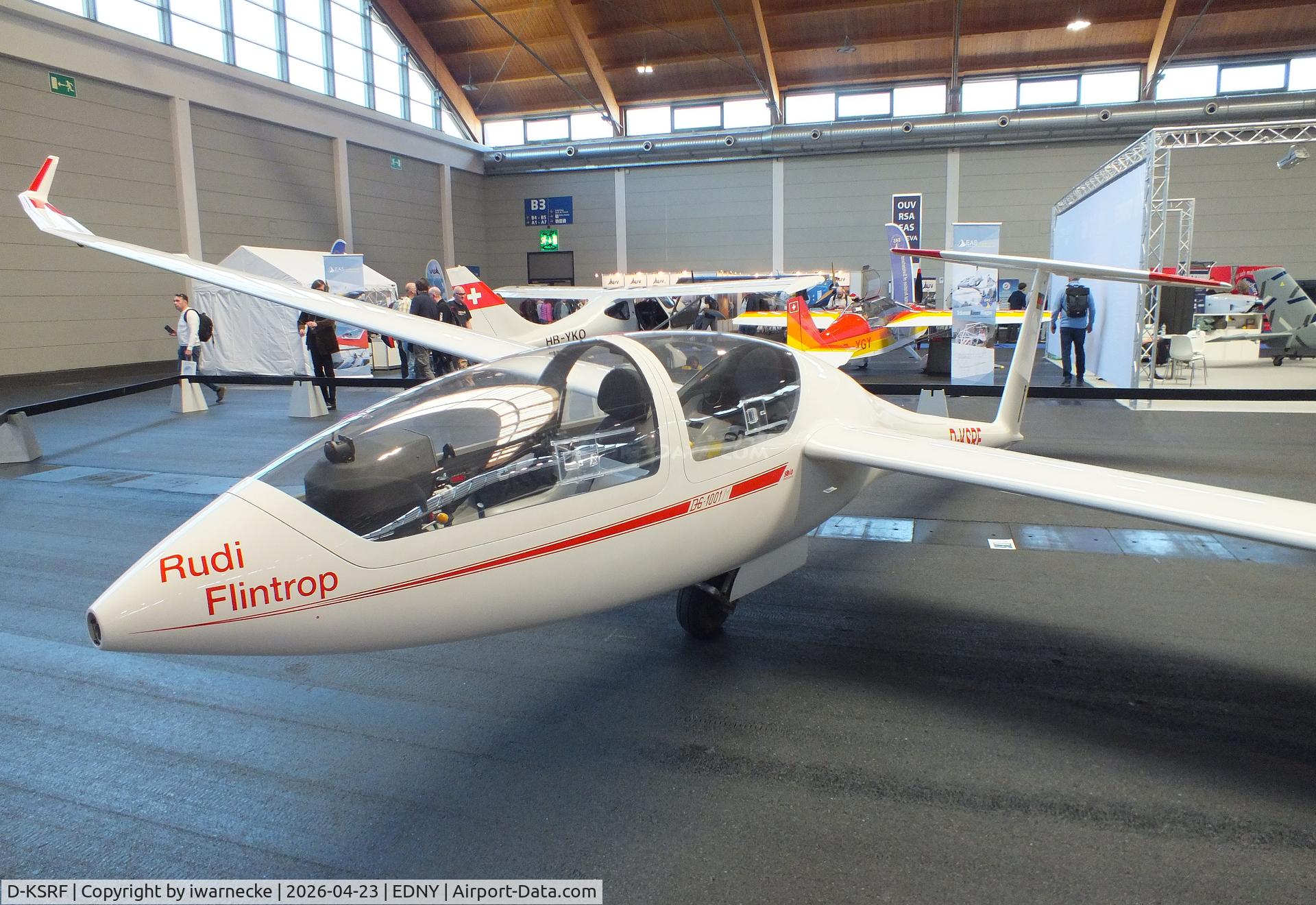 D-KSRF, Dg Flugzeugbau DG-1001M, c/n 10-219M25, DG Flugzeugbau DG-1001M at the AERO 2026, Friedrichshafen