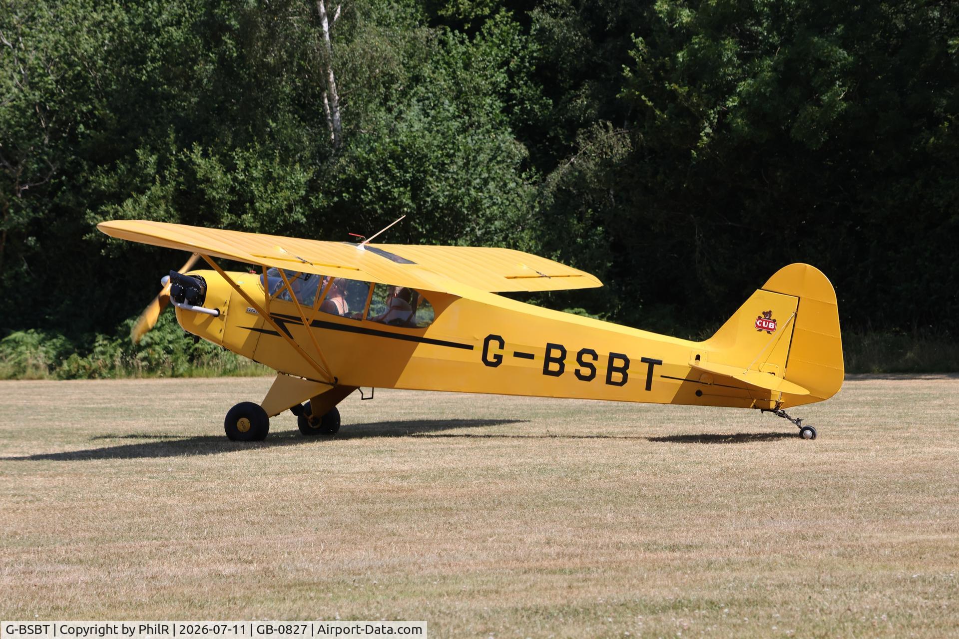G-BSBT, 1946 Piper J3C-65 Cub Cub, c/n 17712, G-BSBT 1946 Piper J3C-65 Cub West Tisted Fly In 

