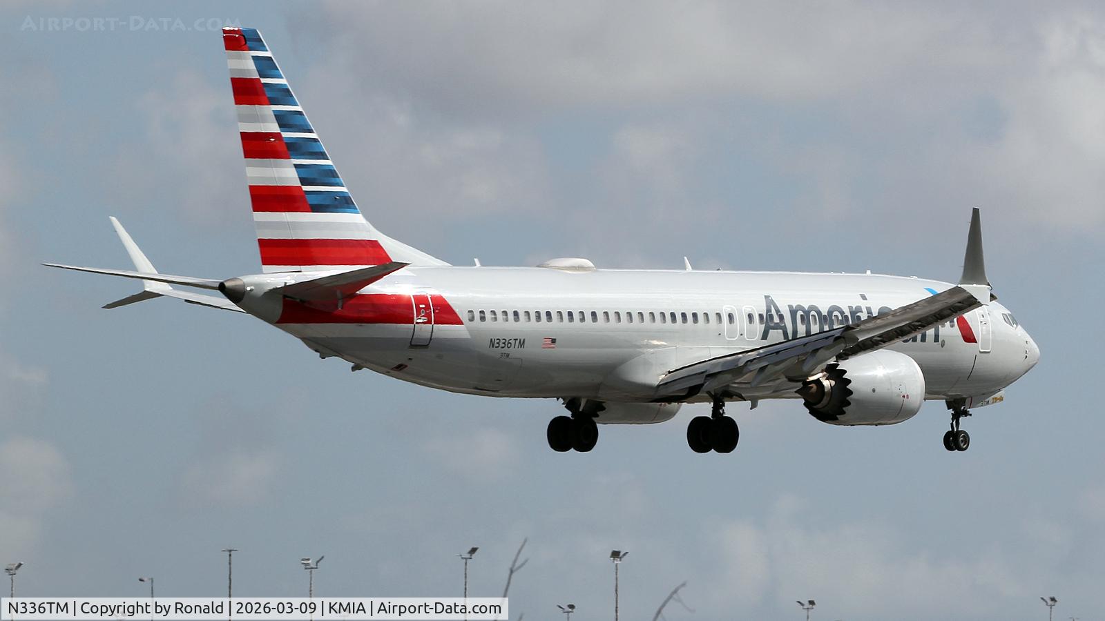 N336TM, 2023 Boeing 737-8 MAX, c/n 68107 l/n 8770, at mia