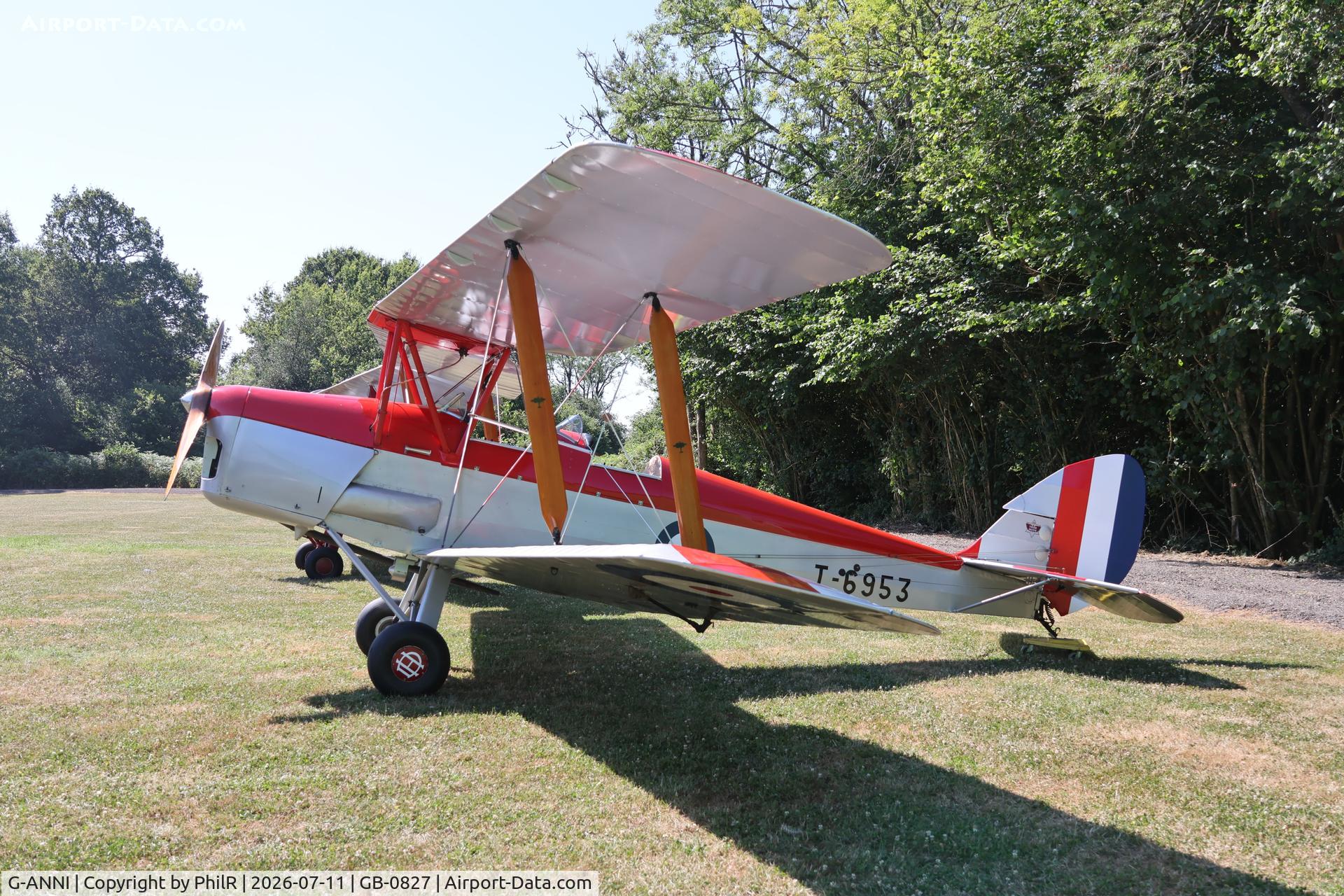 G-ANNI, 1941 De Havilland DH-82A Tiger Moth II, c/n 85162, T6953 (G-ANNI) 1941 DH82A Tiger Moth West Tisted Fly In 
