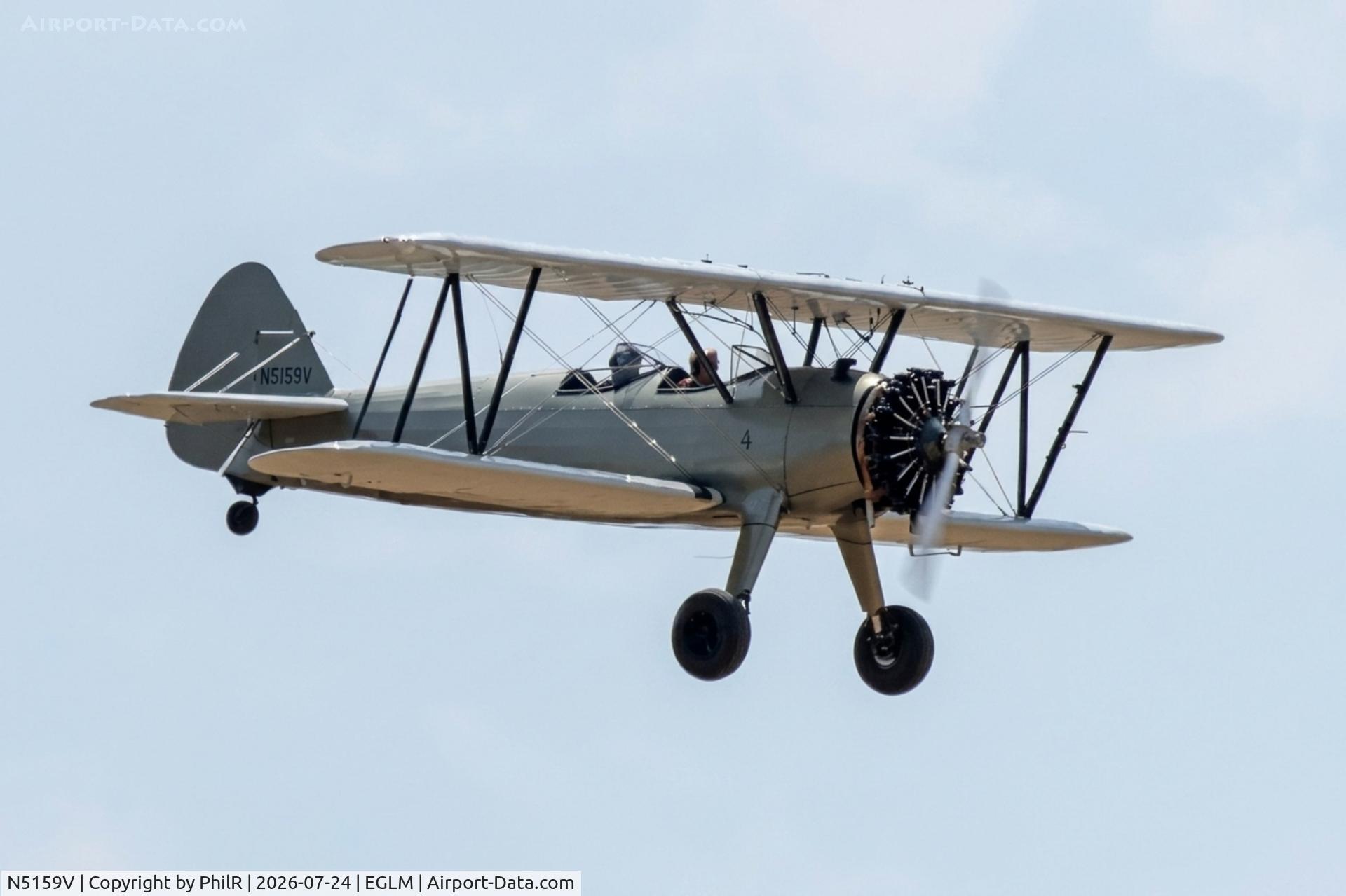 N5159V, Boeing A75N1, c/n 752243, N5159V 1941 Boeing-Stearman Model 75 (A75N1 Kaydet) White Waltham 