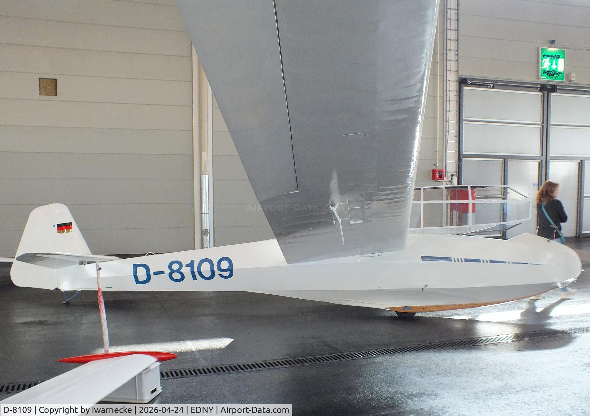 Aircraft D-8109, 1954 Scheibe Bergfalke II, c/n 172, Scheibe Bergfalke II at the AERO 2026, Friedrichshafen, at EDNY, photo by iwarnecke