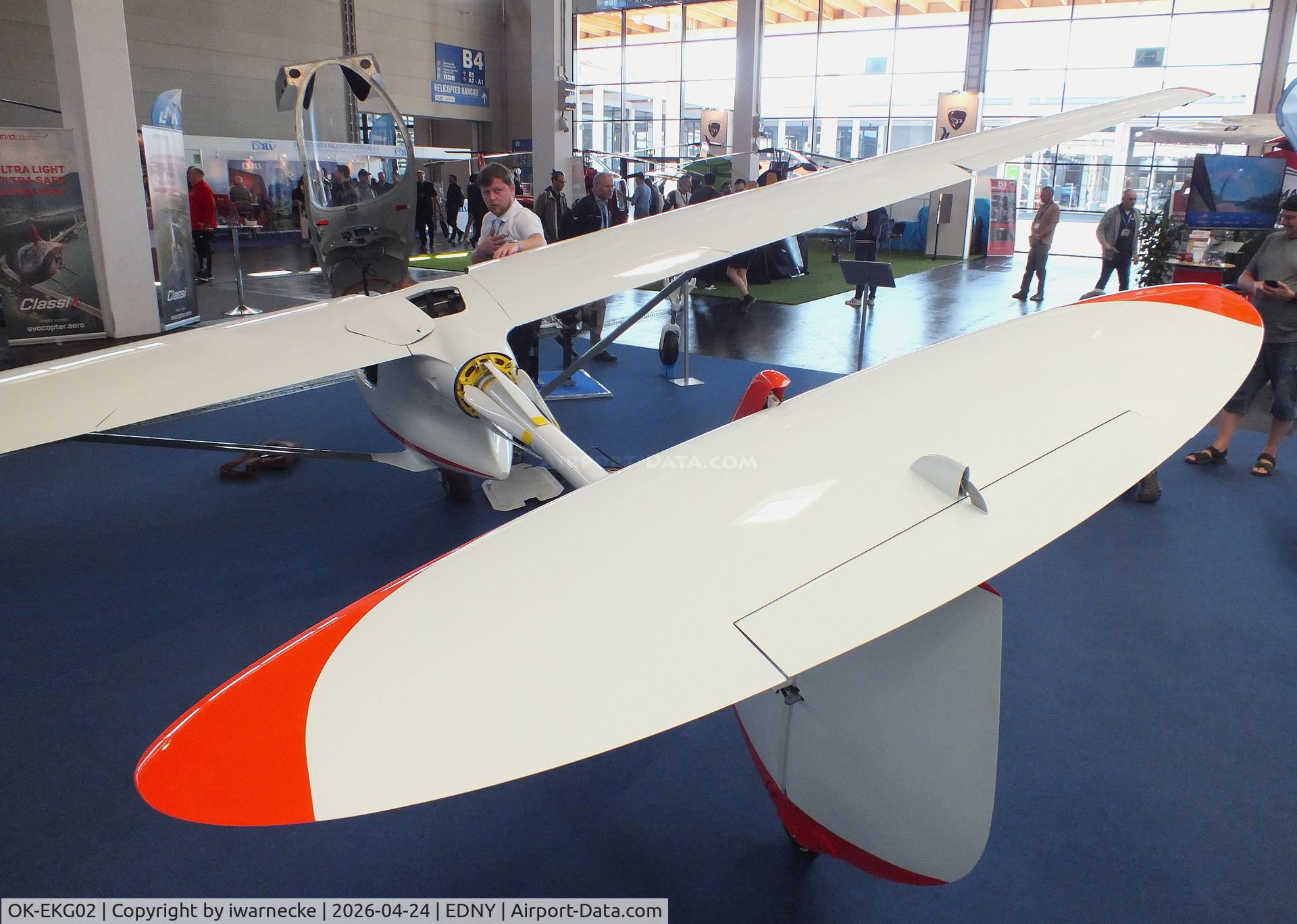 Aircraft OK-EKG02, 2024 Blanik Aircraft Urfin Juice, c/n 01, Blanik Aircraft Urfin Juice first prototype with electric motor at the AERO 2026, Friedrichshafen, at EDNY, photo by iwarnecke