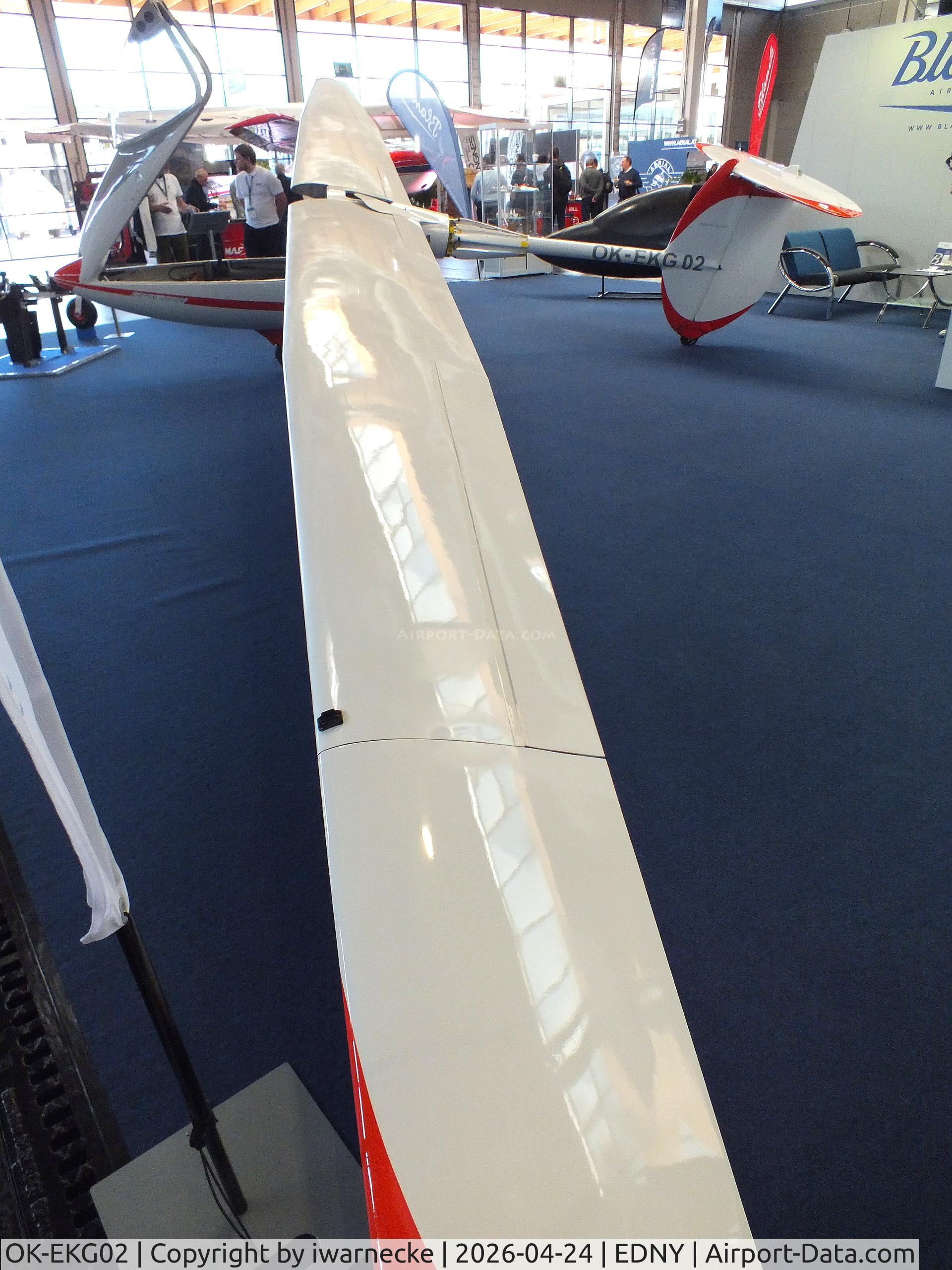 Aircraft OK-EKG02, 2024 Blanik Aircraft Urfin Juice, c/n 01, Blanik Aircraft Urfin Juice first prototype with electric motor at the AERO 2026, Friedrichshafen, at EDNY, photo by iwarnecke
