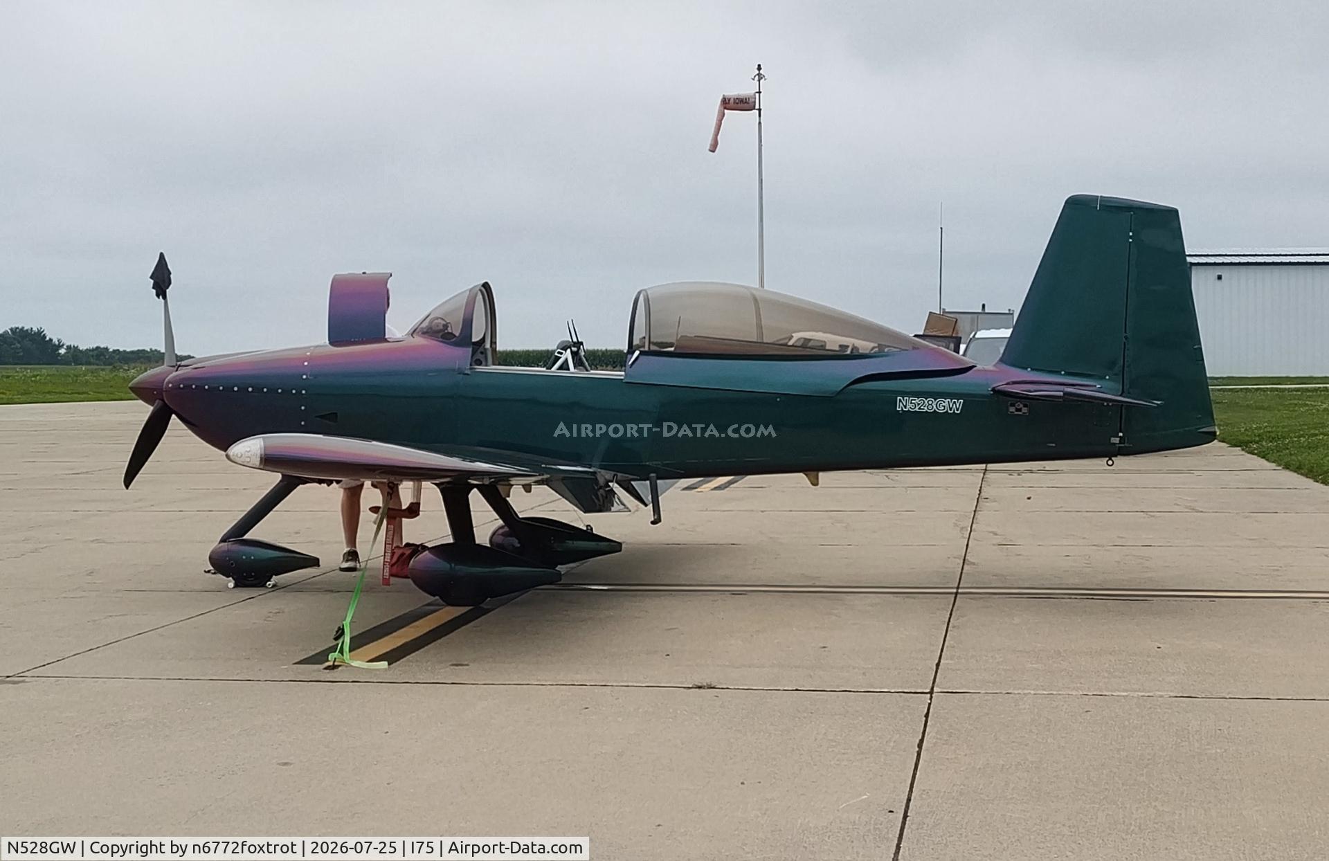 N528GW, 2019 Vans RV-8A, c/n 81231, Headed back to Texas from AirVenture 2026