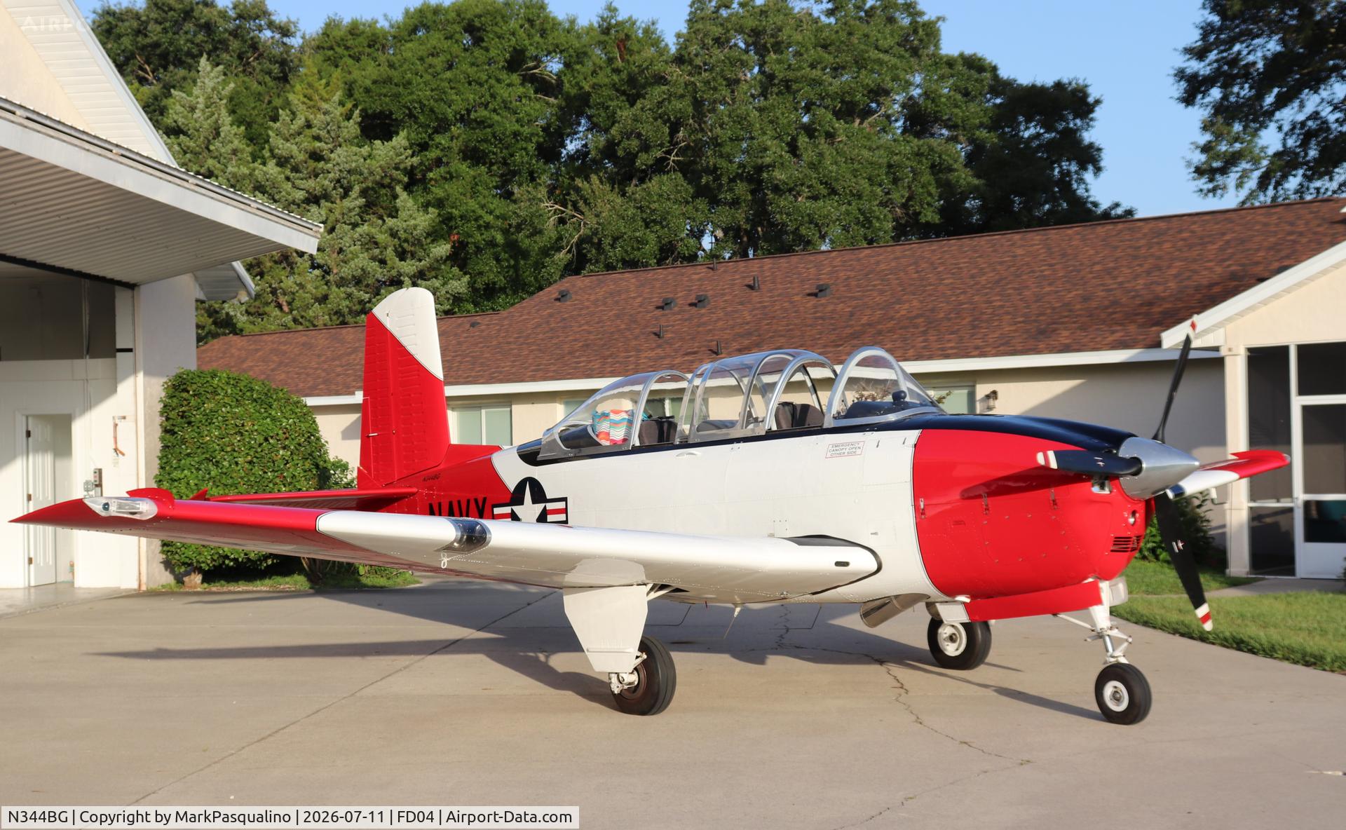 Aircraft N344BG, 1955 Beech T34 Mentor, c/n BG-40, Beech T-34B, at FD04, photo by MarkPasqualino