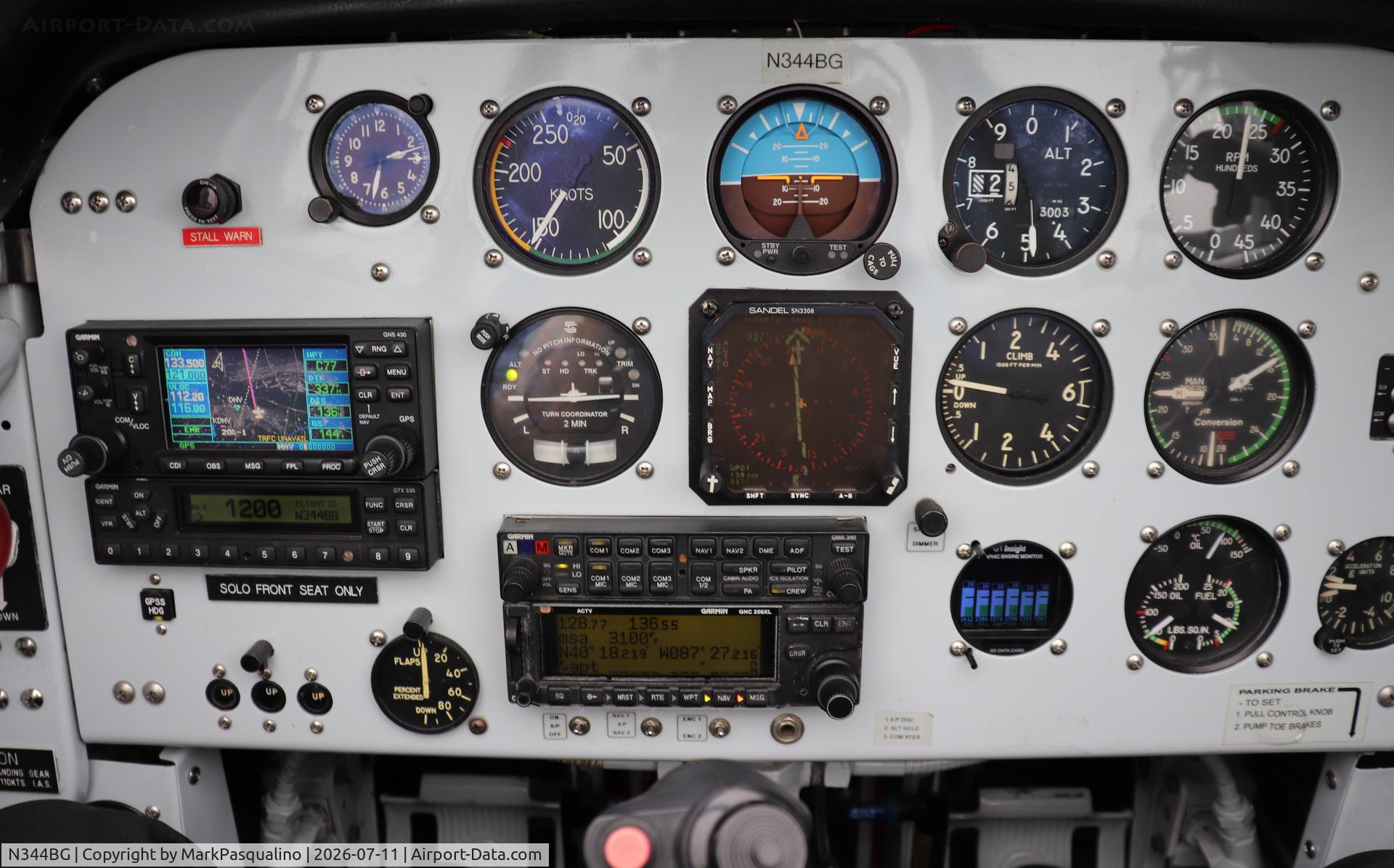 Aircraft N344BG, 1955 Beech T34 Mentor, c/n BG-40, Beech T-34B, photo by MarkPasqualino
