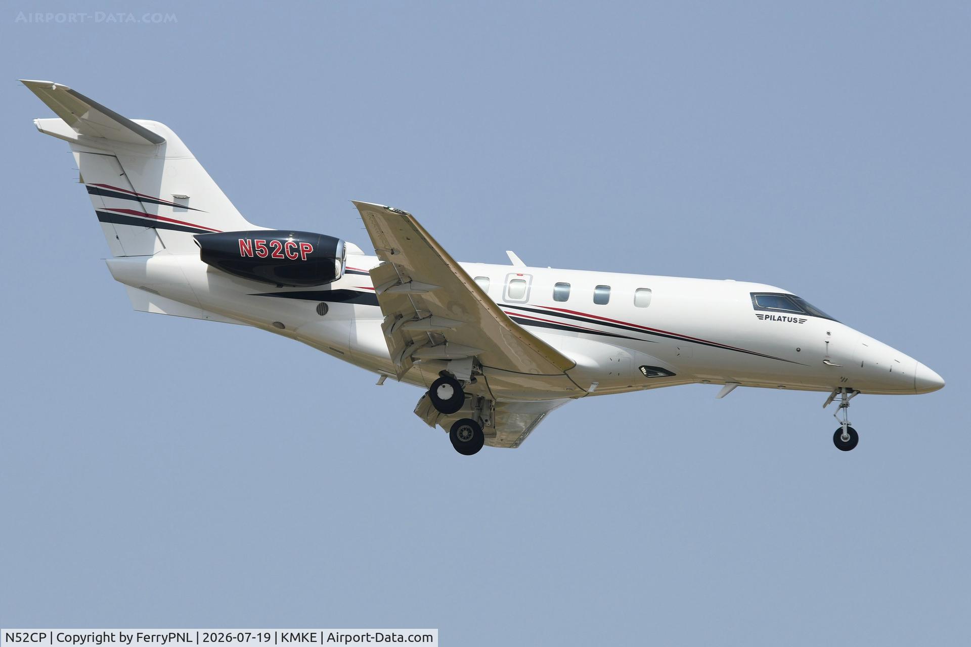 Aircraft N52CP, 2021 Pilatus PC-24, c/n 223, Cutter Flight Management Inc PC24, at KMKE, photo by FerryPNL