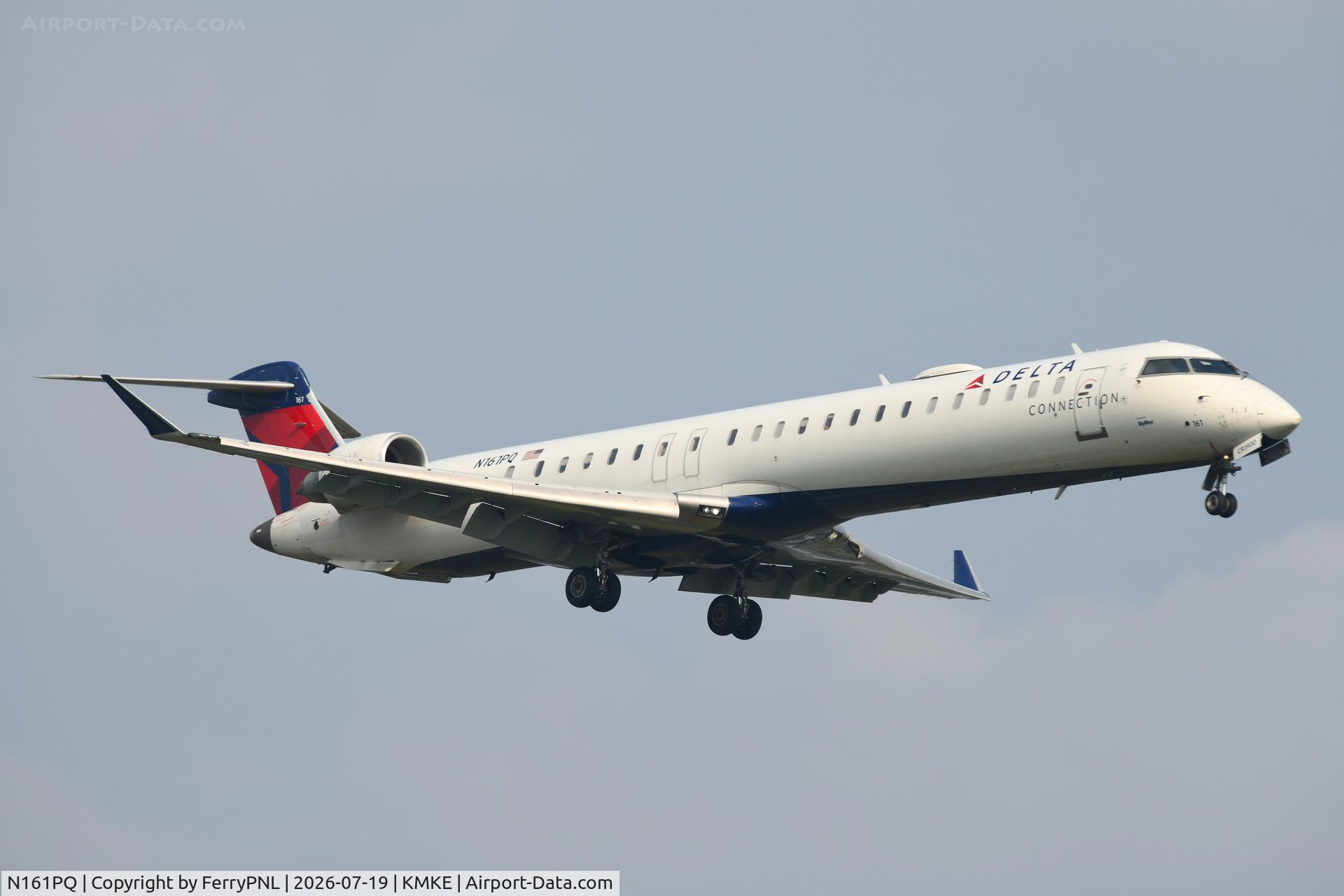 Aircraft N161PQ, 2008 Bombardier CRJ-900ER (CL-600-2D24), c/n 15161, Arrival of Delta CL900, at KMKE, photo by FerryPNL