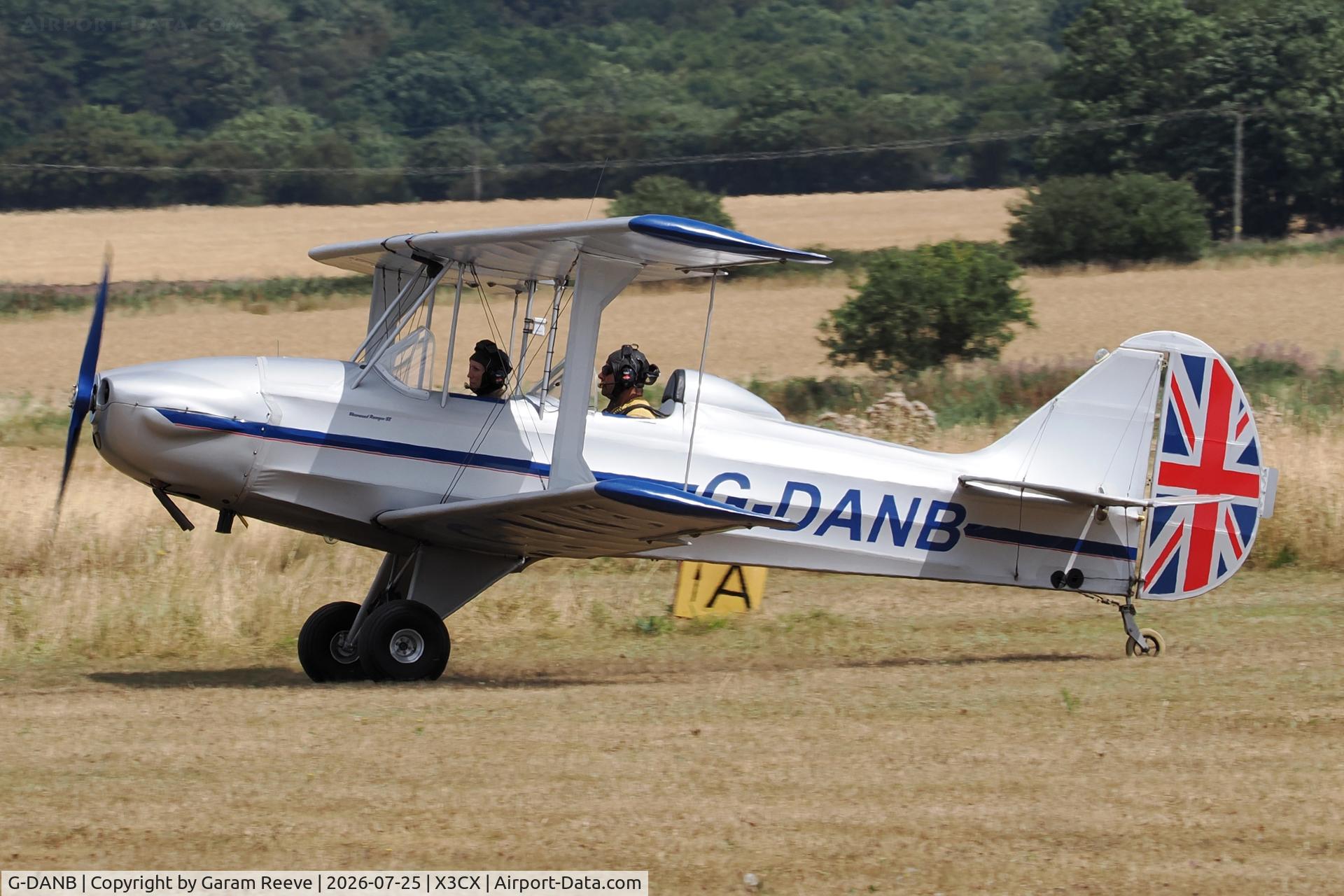 Aircraft G-DANB, 2015 The Light Aircraft Company Sherwood Ranger ST, c/n LAA 237B-15242, Departing from Cromer, Northrepps., at X3CX, photo by Garam Reeve