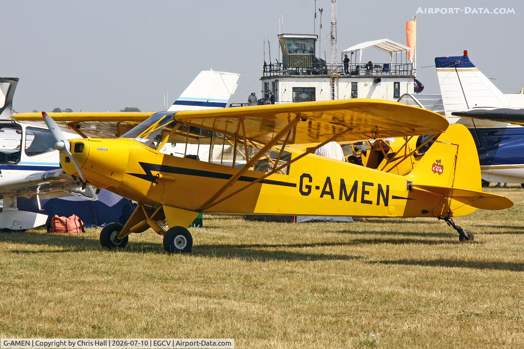 Aircraft G-AMEN, 1952 Piper L-18C Super Cub, c/n 18-1998, Sleapkosh 26, day 1, 10/07/26, at EGCV, photo by Chris Hall