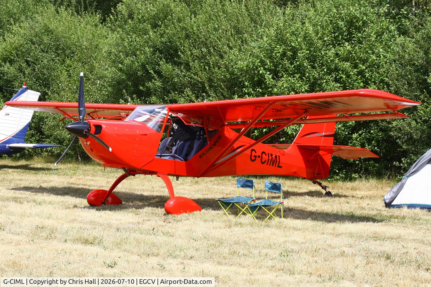Aircraft G-CIML, 2015 Aeropro Eurofox-M, c/n LAA 376-15309, Sleapkosh 26, day 1, 10/07/26, at EGCV, photo by Chris Hall