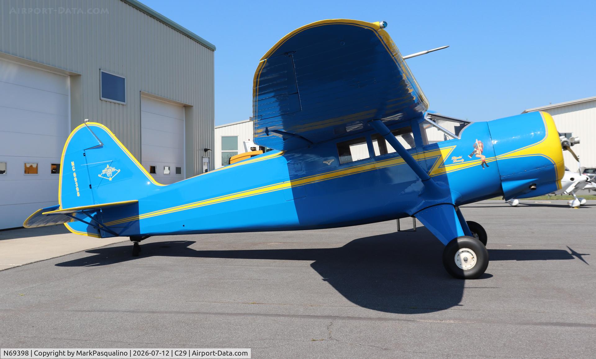 Aircraft N69398, 1944 Stinson V77 Reliant, c/n 77-293, Stinson V77, at C29, photo by MarkPasqualino