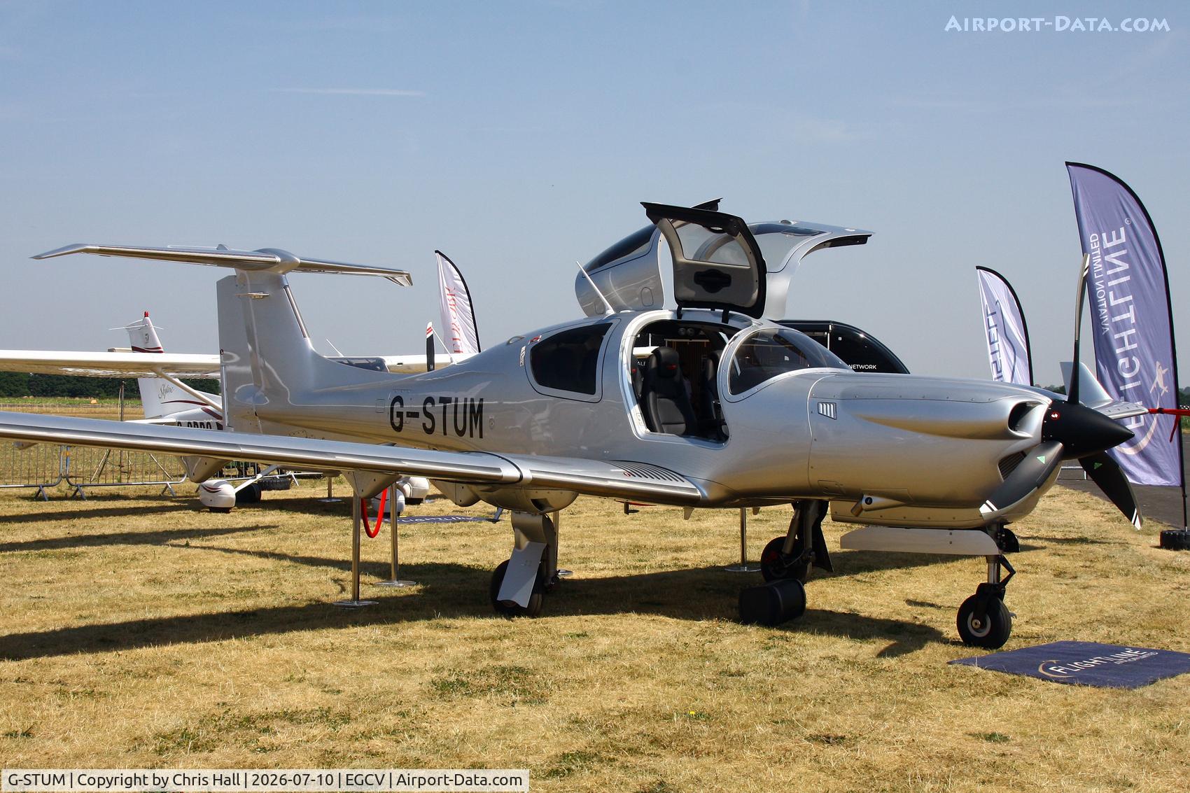 Aircraft G-STUM, 2024 Diamond DA50 C, c/n 50.C.A.A.062, Sleapkosh 26, day 1, 10/07/26, at EGCV, photo by Chris Hall