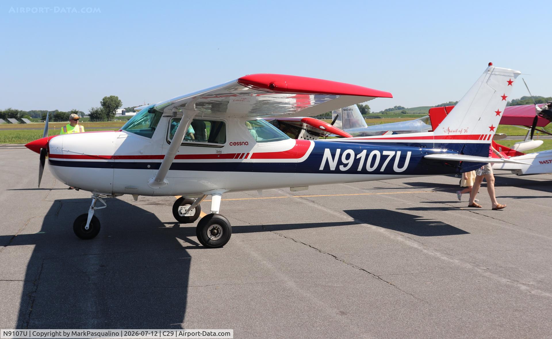 N9107U, 1976 Cessna 150M, c/n 15078058, Cessna 150M