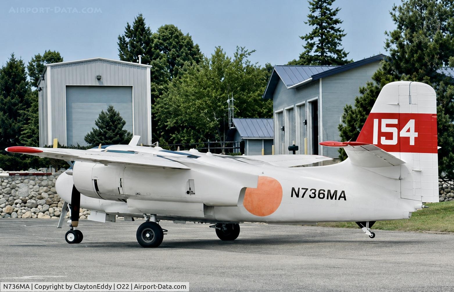 N736MA, 1958 Grumman S2F-1 Tracker, c/n 645, Colombia airport in California 1980's or 90's