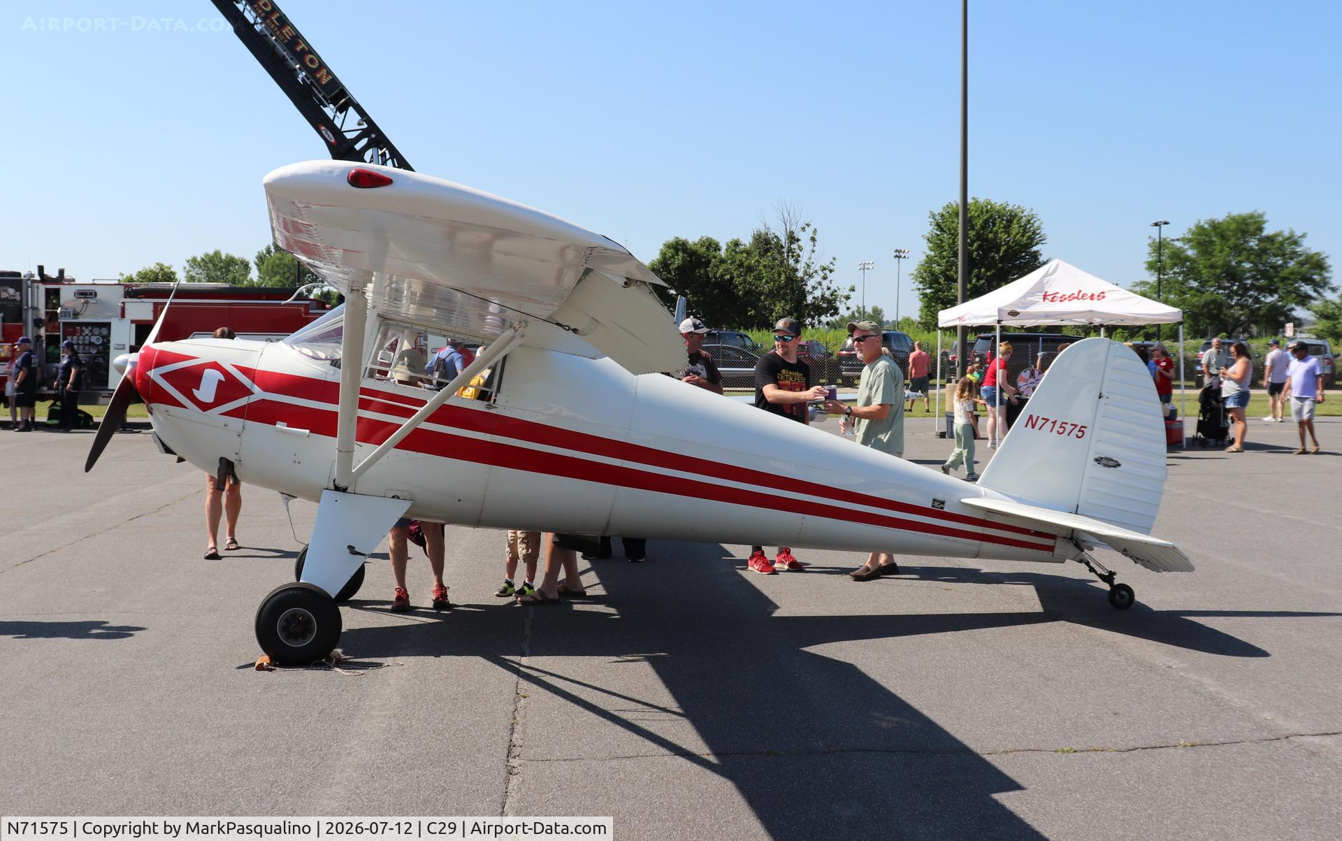 Aircraft N71575, 1946 Luscombe 8A, c/n 3002, Luscombe 8A, at C29, photo by MarkPasqualino