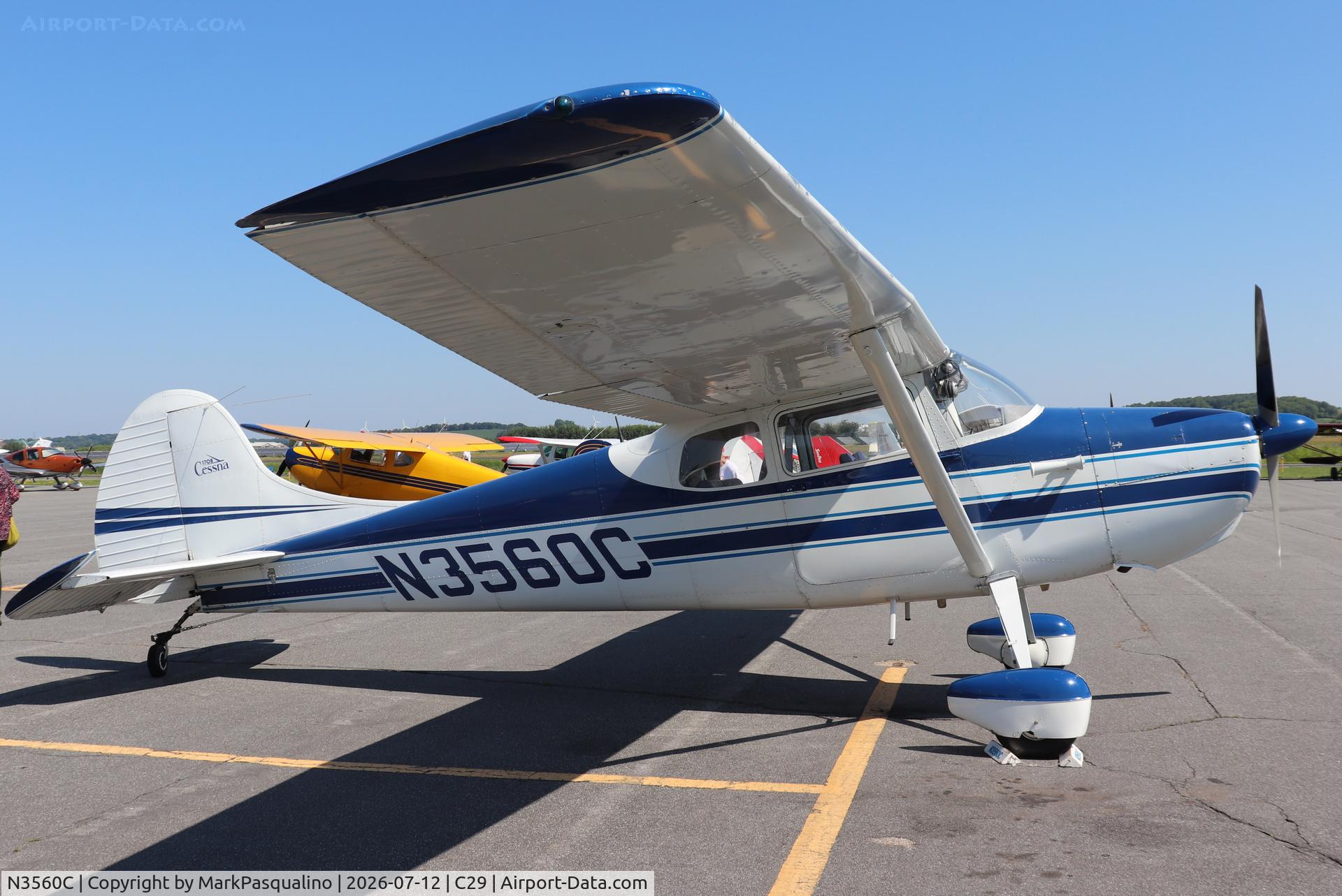 Aircraft N3560C, 1954 Cessna 170B, c/n 26604, Cessna 170B, at C29, photo by MarkPasqualino