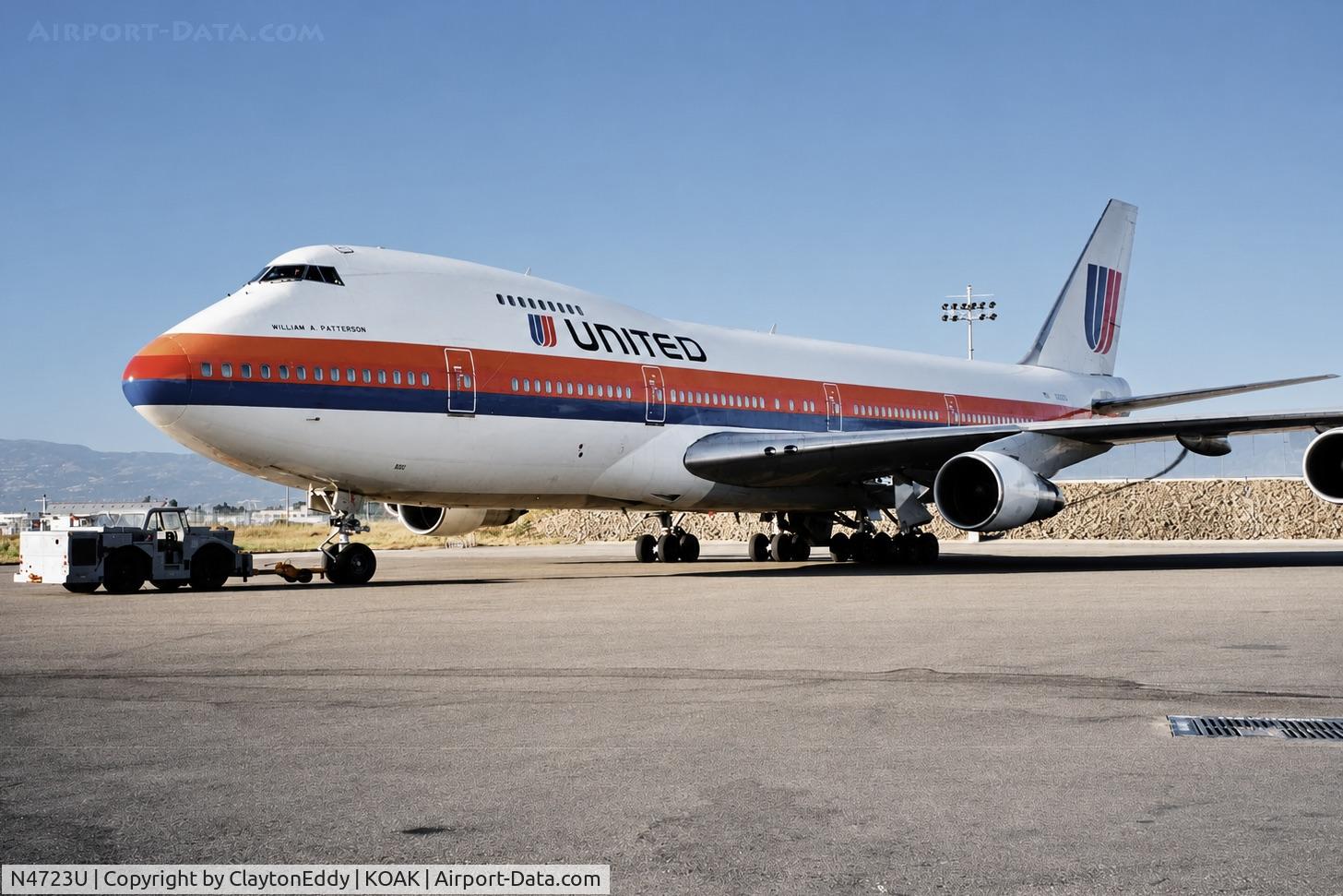 N4723U, 1971 Boeing 747-122, c/n 19882, Oakland airport 1990's