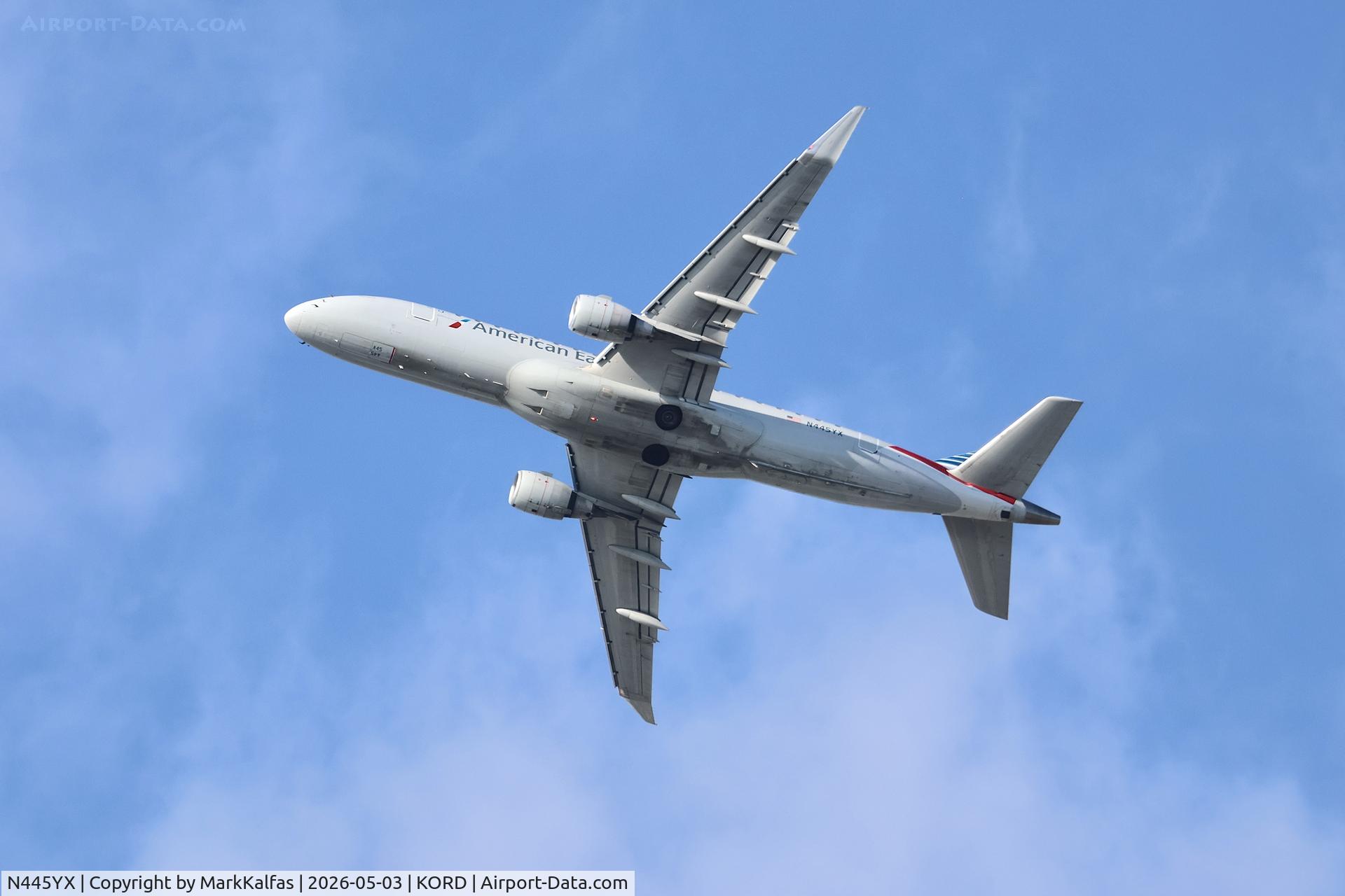 Aircraft N445YX, 2015 Embraer 175LR (ERJ-170-200LR), c/n 17000455, E75L Republic Airways / American Eagle Embraer 175LR (ERJ-170-200LR) N445YX departing 28R KORD, at KORD, photo by MarkKalfas