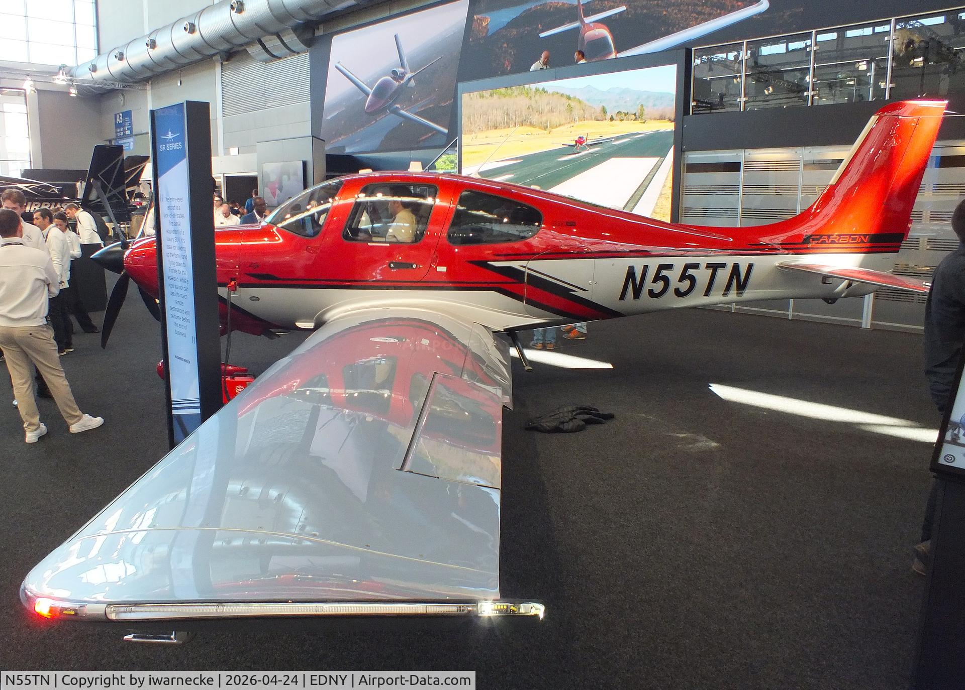 Aircraft N55TN, 2026 Cirrus SR22T G7, c/n 11120, Cirrus SR22T G7 at the AERO 2026, Friedrichshafen, at EDNY, photo by iwarnecke