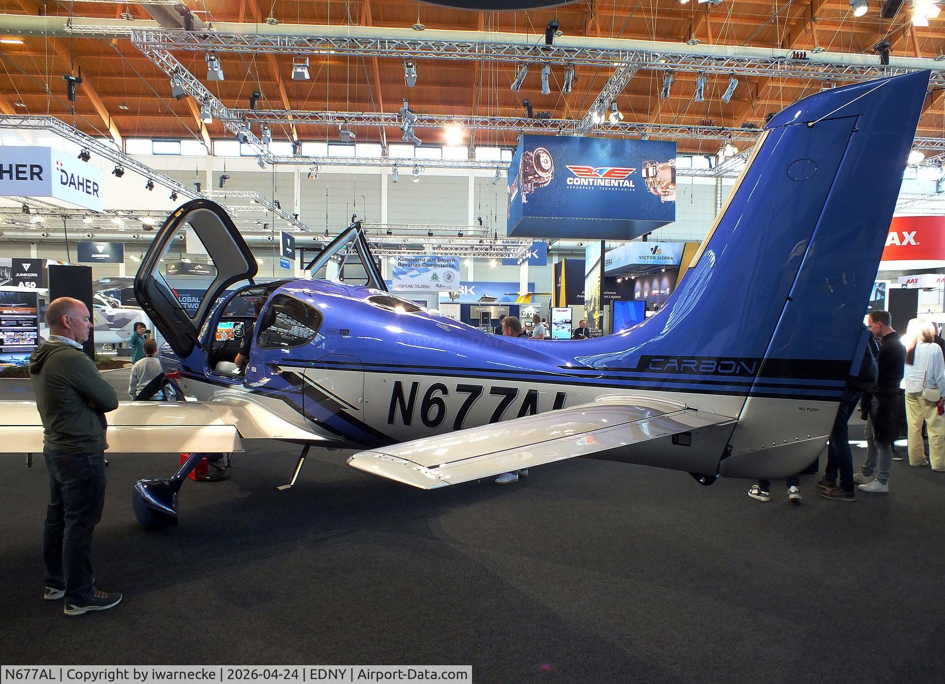 Aircraft N677AL, 2026 Cirrus SR22T G7 Carbon, c/n 11193, Cirrus SR22T G7 Carbon at the AERO 2026, Friedrichshafen, at EDNY, photo by iwarnecke