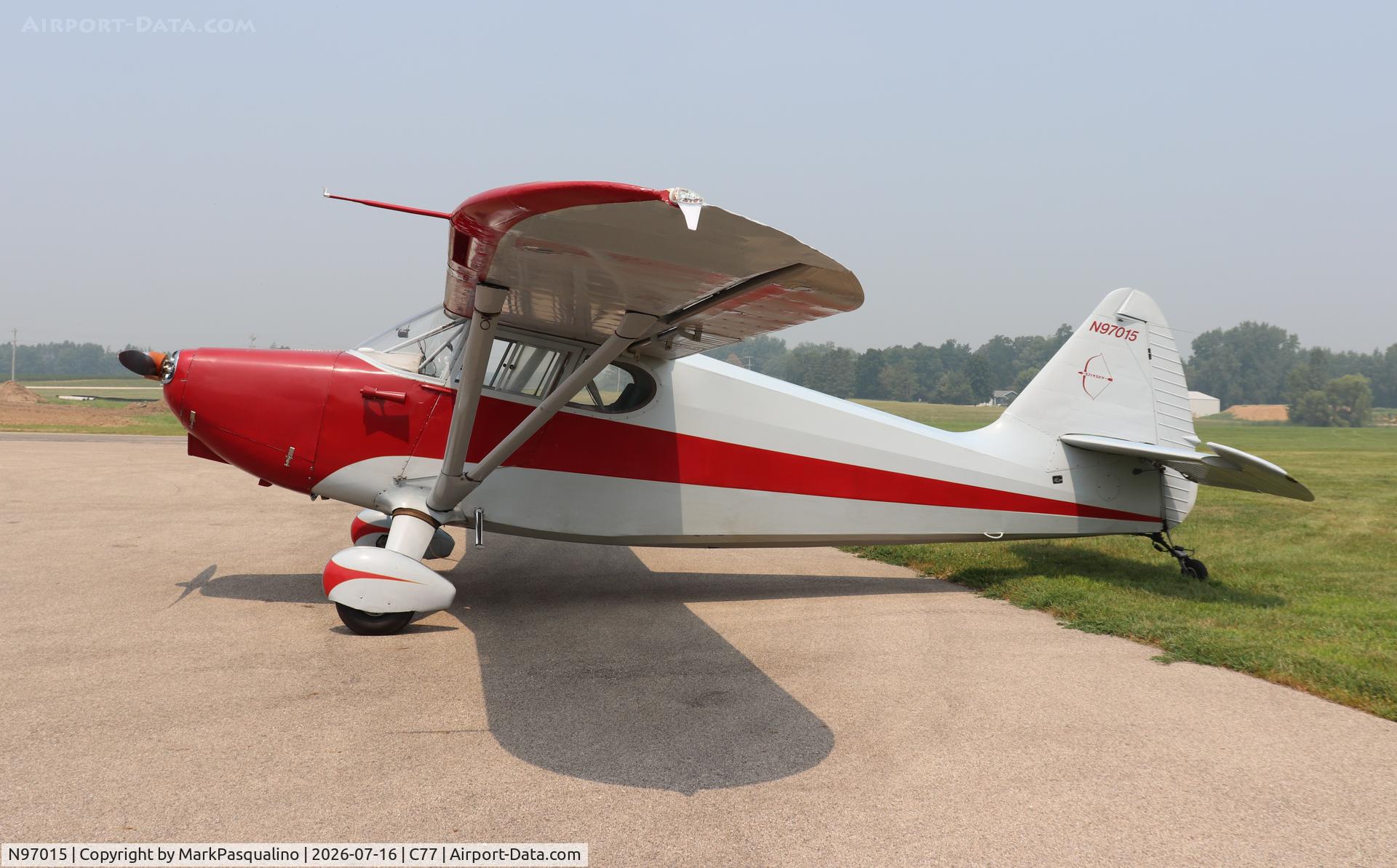 Aircraft N97015, 1946 Stinson 108-1 Voyager, c/n 108-1015, Stinson 108-1, at C77, photo by MarkPasqualino
