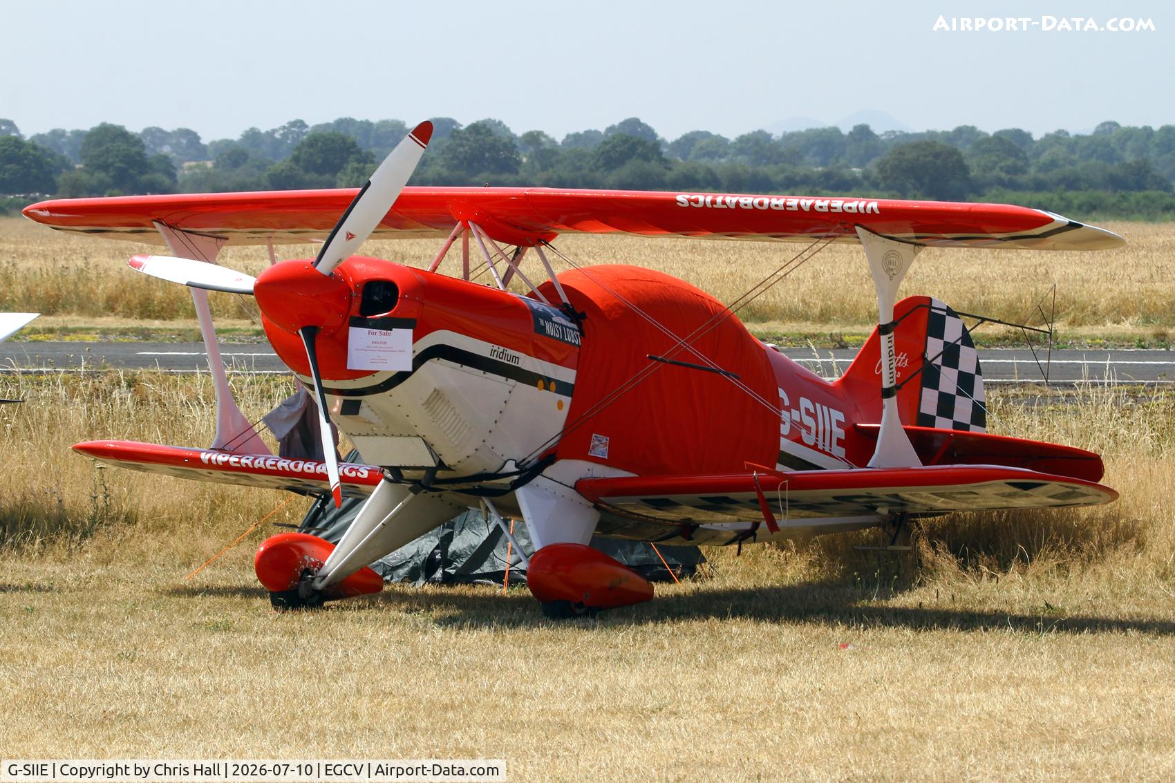 Aircraft G-SIIE, 1984 Christen Pitts S-2B Special, c/n 5057, Sleapkosh 26, day 1, 10/07/26, at EGCV, photo by Chris Hall