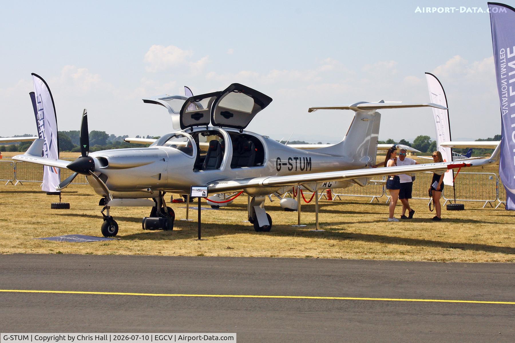 Aircraft G-STUM, 2024 Diamond DA50 C, c/n 50.C.A.A.062, Sleapkosh 26, day 1, 10/07/26, at EGCV, photo by Chris Hall