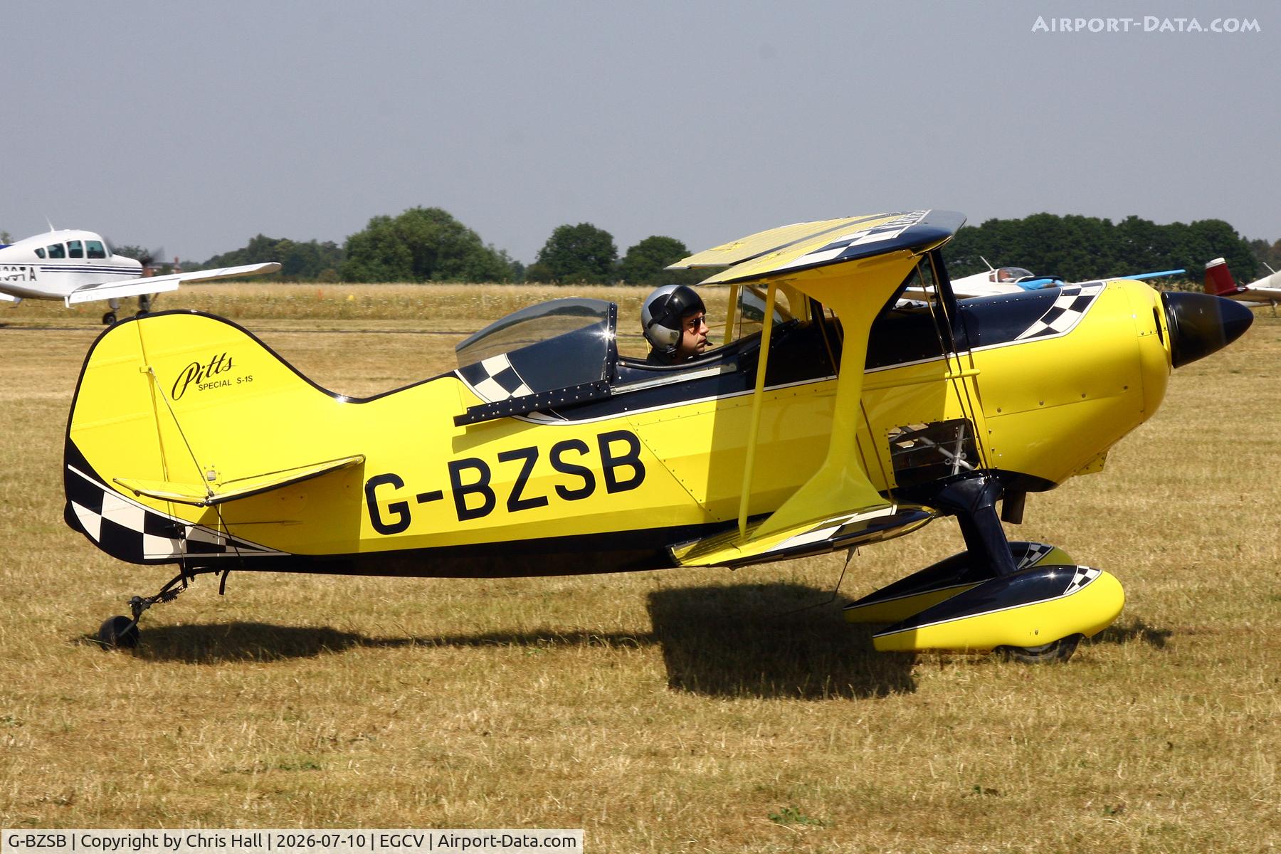 Aircraft G-BZSB, 2001 Pitts S-1S Special, c/n PFA 009-13697, Sleapkosh 26, day 1, 10/07/26, at EGCV, photo by Chris Hall
