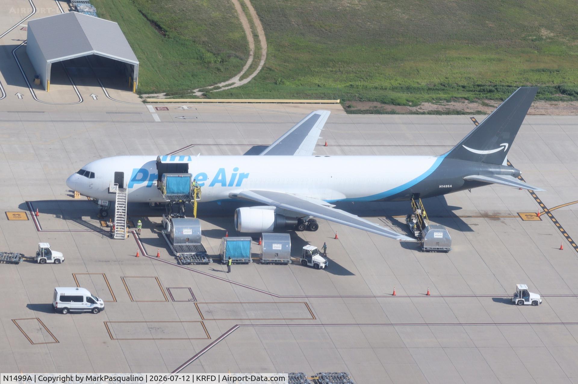 Aircraft N1499A, 1995 Boeing 767-328/ER, c/n 27428/586, Boeing 767-328/ER, at KRFD, photo by MarkPasqualino