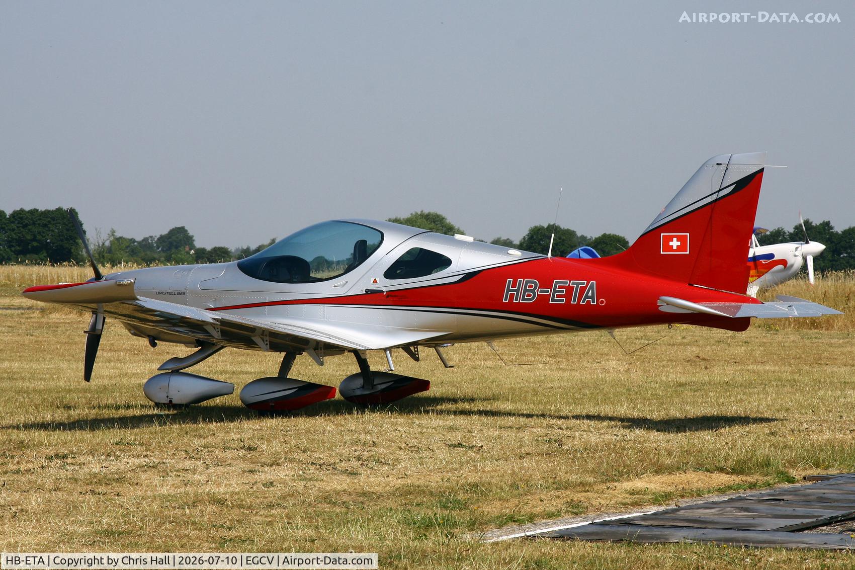 Aircraft HB-ETA, BRM Aero Bristell B23-915iS, c/n 166/2025, Sleapkosh 26, day 1, 10/07/26, at EGCV, photo by Chris Hall