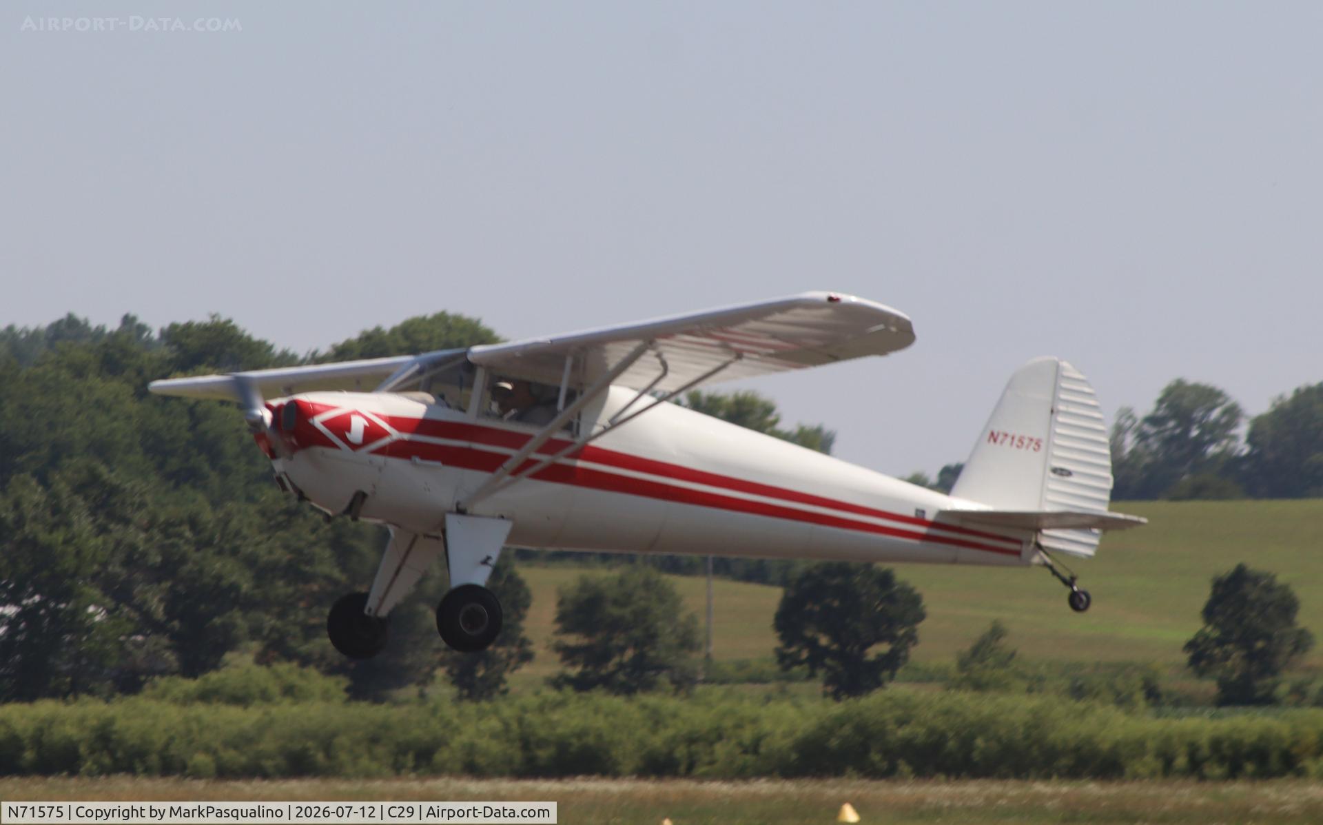 Aircraft N71575, 1946 Luscombe 8A, c/n 3002, Luscombe 8A, at C29, photo by MarkPasqualino