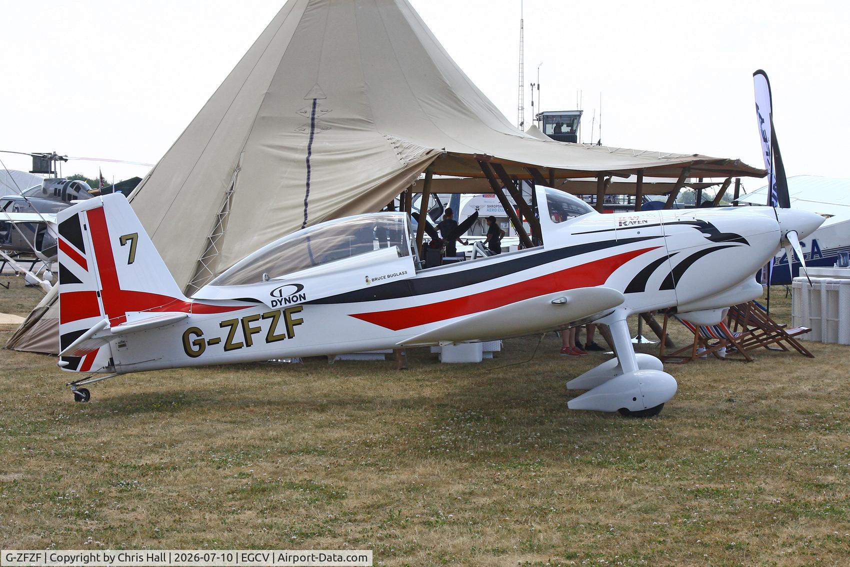 Aircraft G-ZFZF, 2007 Vans RV-8, c/n PFA 303-13639, Sleapkosh 26, day 1, 10/07/26, at EGCV, photo by Chris Hall