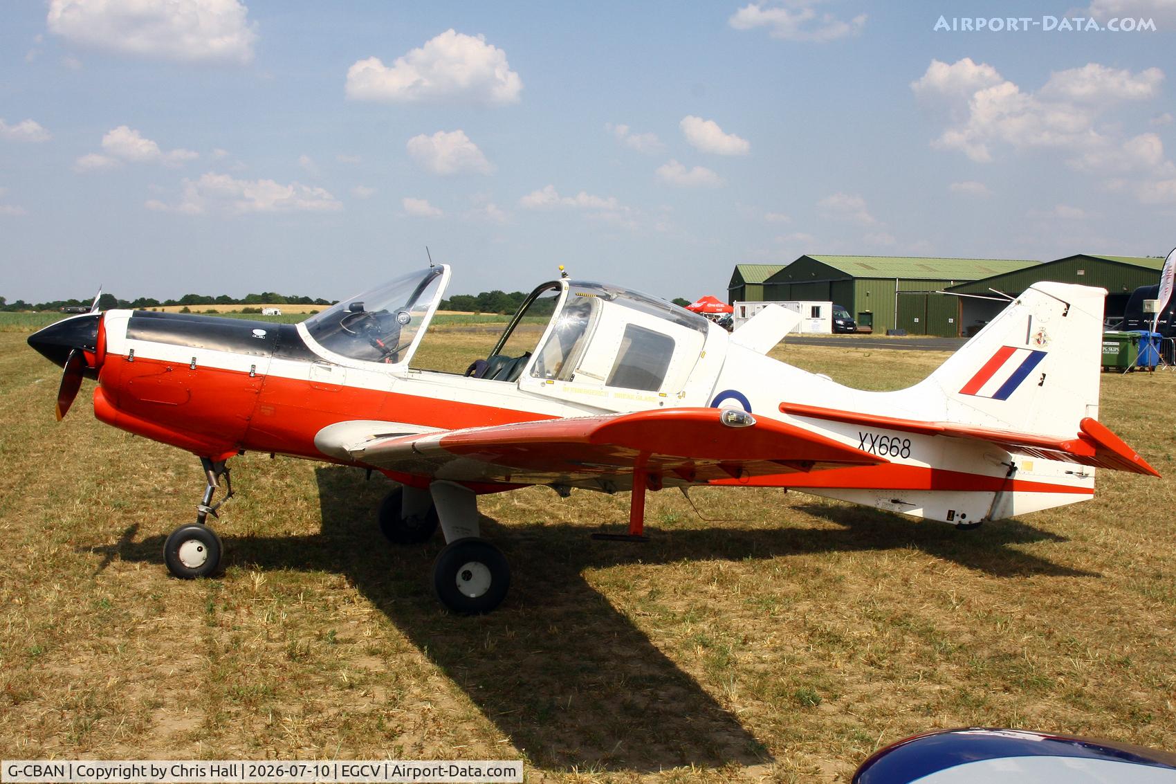 Aircraft G-CBAN, 1974 Scottish Aviation Bulldog T.1, c/n BH120/326, Sleapkosh 26, day 1, 10/07/26, at EGCV, photo by Chris Hall