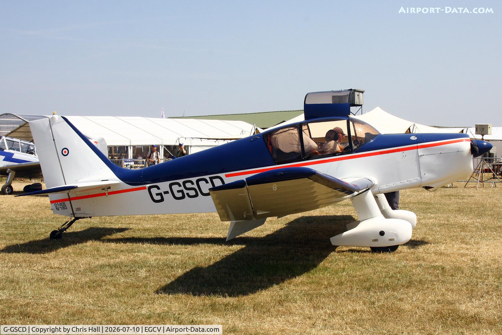 Aircraft G-GSCD, 1966 SAN Jodel D-140E Mousquetaire IV, c/n 180, Sleapkosh 26, day 1, 10/07/26, at EGCV, photo by Chris Hall