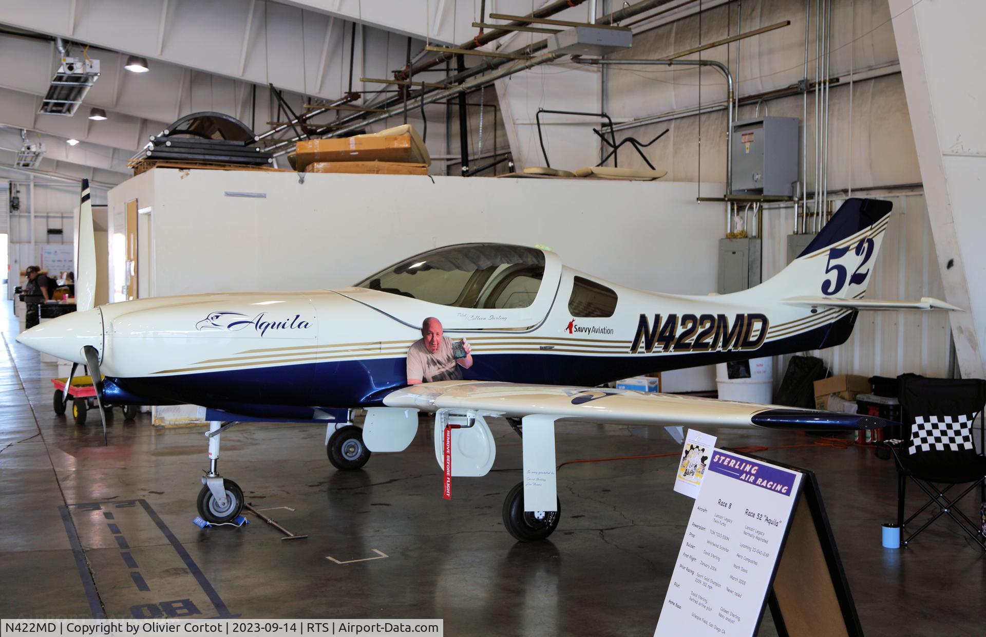 Aircraft N422MD, 2008 Lancair Legacy, c/n L2K-162, 2023 air races, at RTS, photo by Olivier Cortot