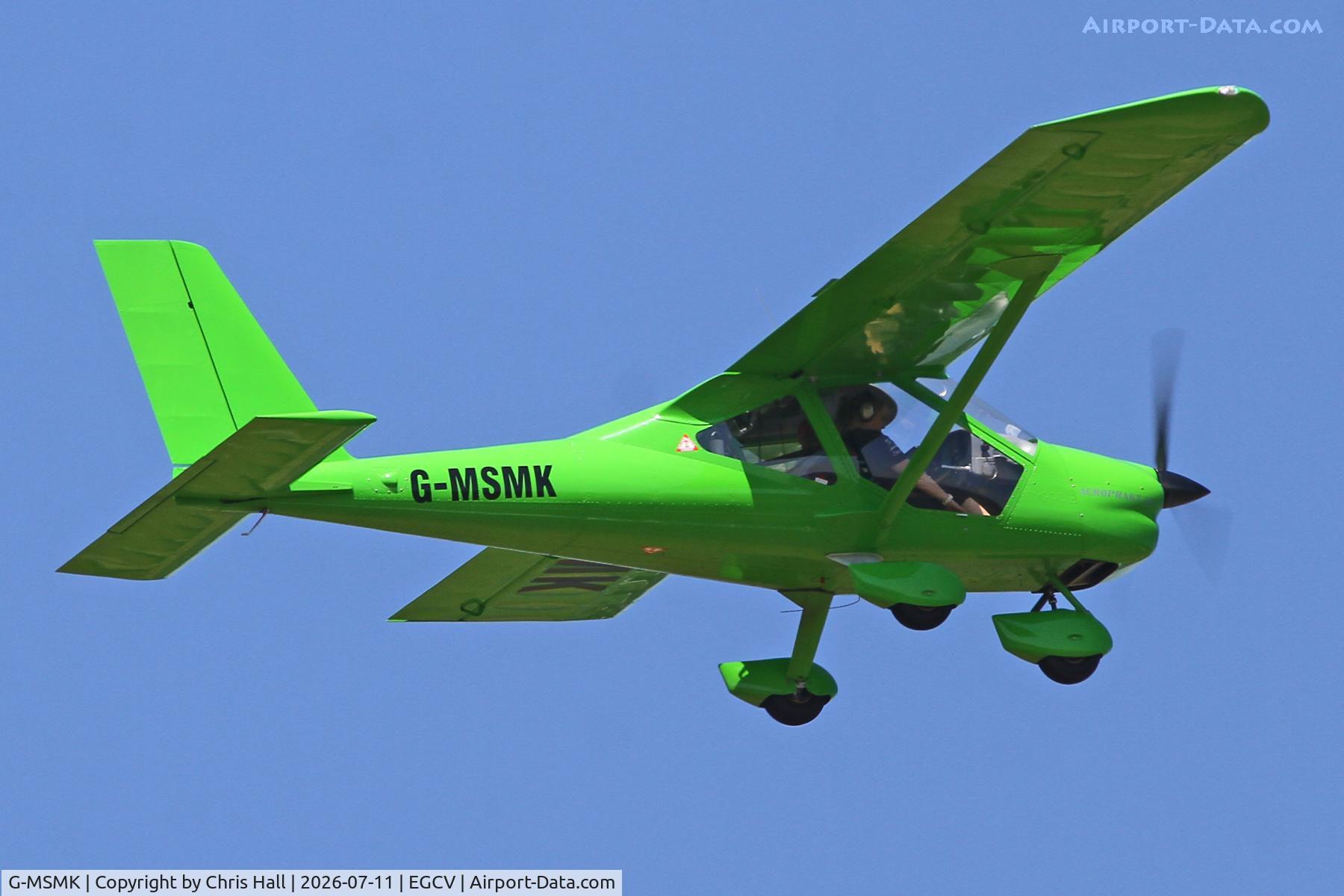 Aircraft G-MSMK, 2023 Aeroprakt A32 Vixxen, c/n LAA 411-15881, Sleapkosh 26, day 2, 11/07/26, at EGCV, photo by Chris Hall